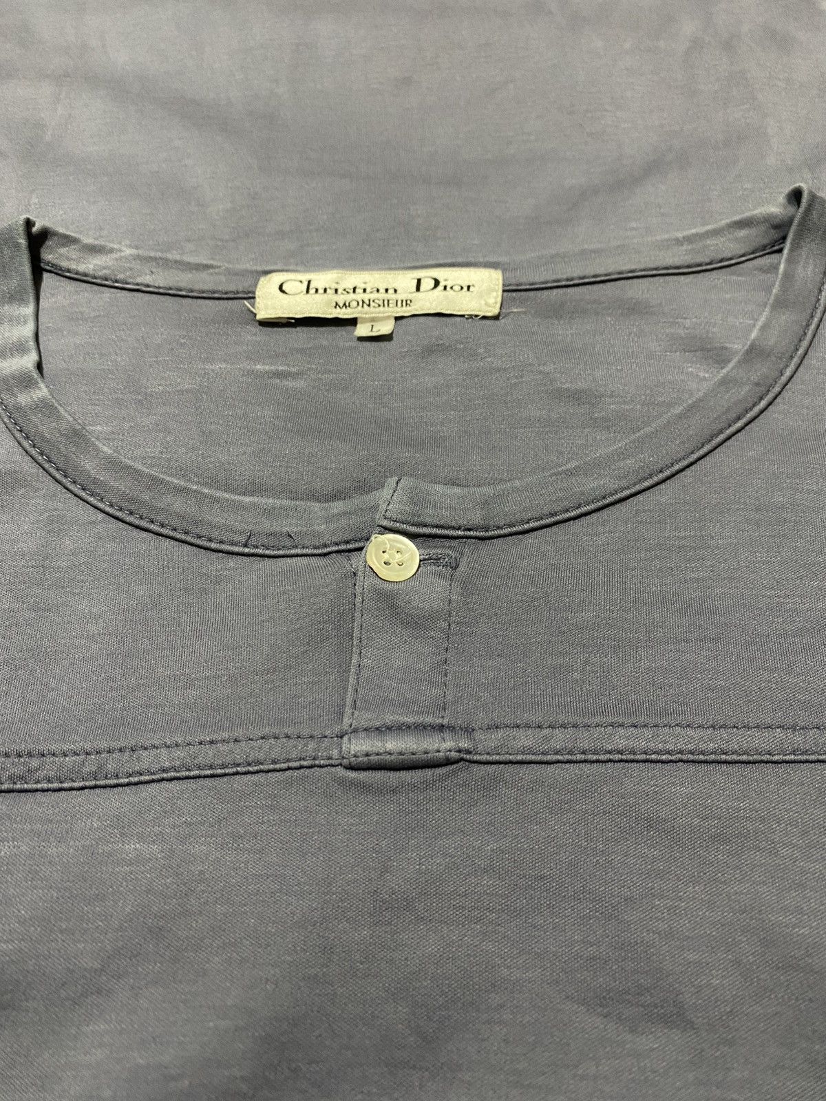 Christian Dior Monsieur Christian Dior With Contrasting White Shoulder T Shirt Size US L / EU 52-54 / 3 - 6 Thumbnail