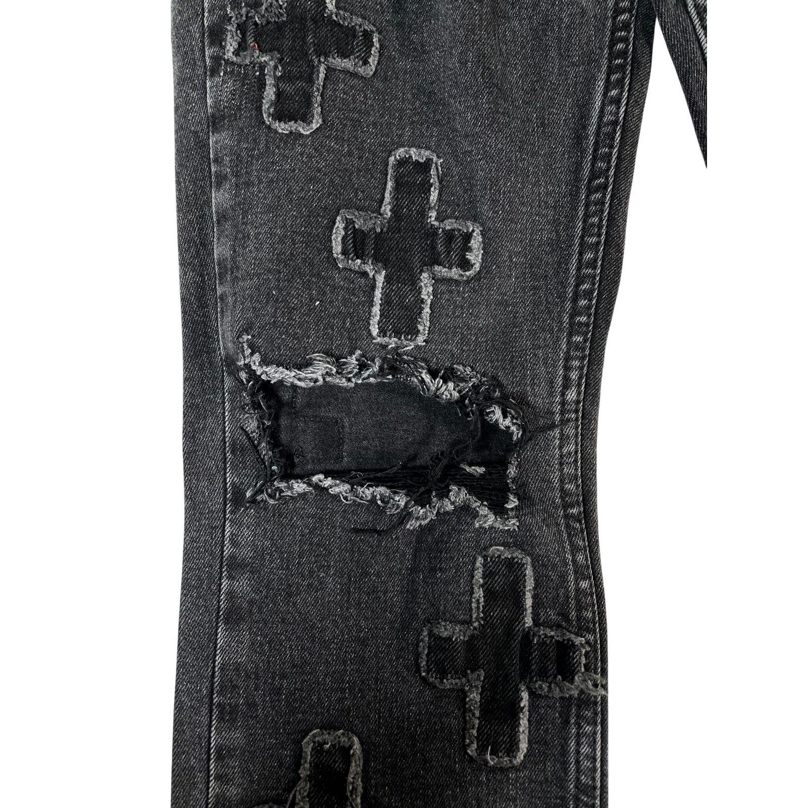 Ksubi Ksubi Jeans Cross Patch Black Wash Jeans Size US 29 - 3 Thumbnail
