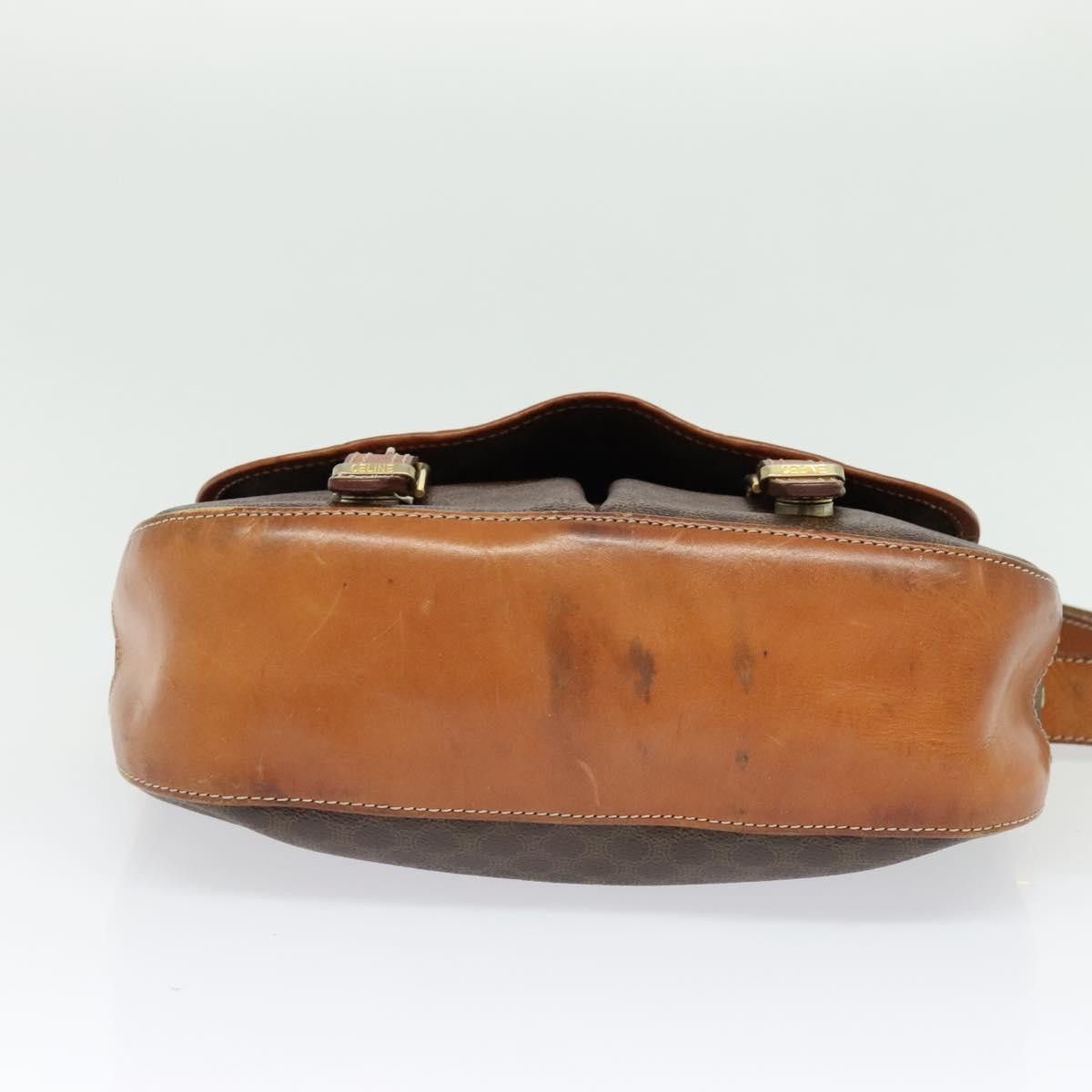 Celine CELINE Macadam Canvas Shoulder Bag Pvc Leather Brown Gold Size ONE SIZE - 9 Thumbnail