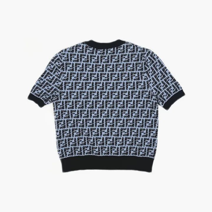 Fendi Fendi Logo Printed Short Sleeve Knit Top -2508 Size M / US 6-8 / IT 42-44 - 2 Thumbnail