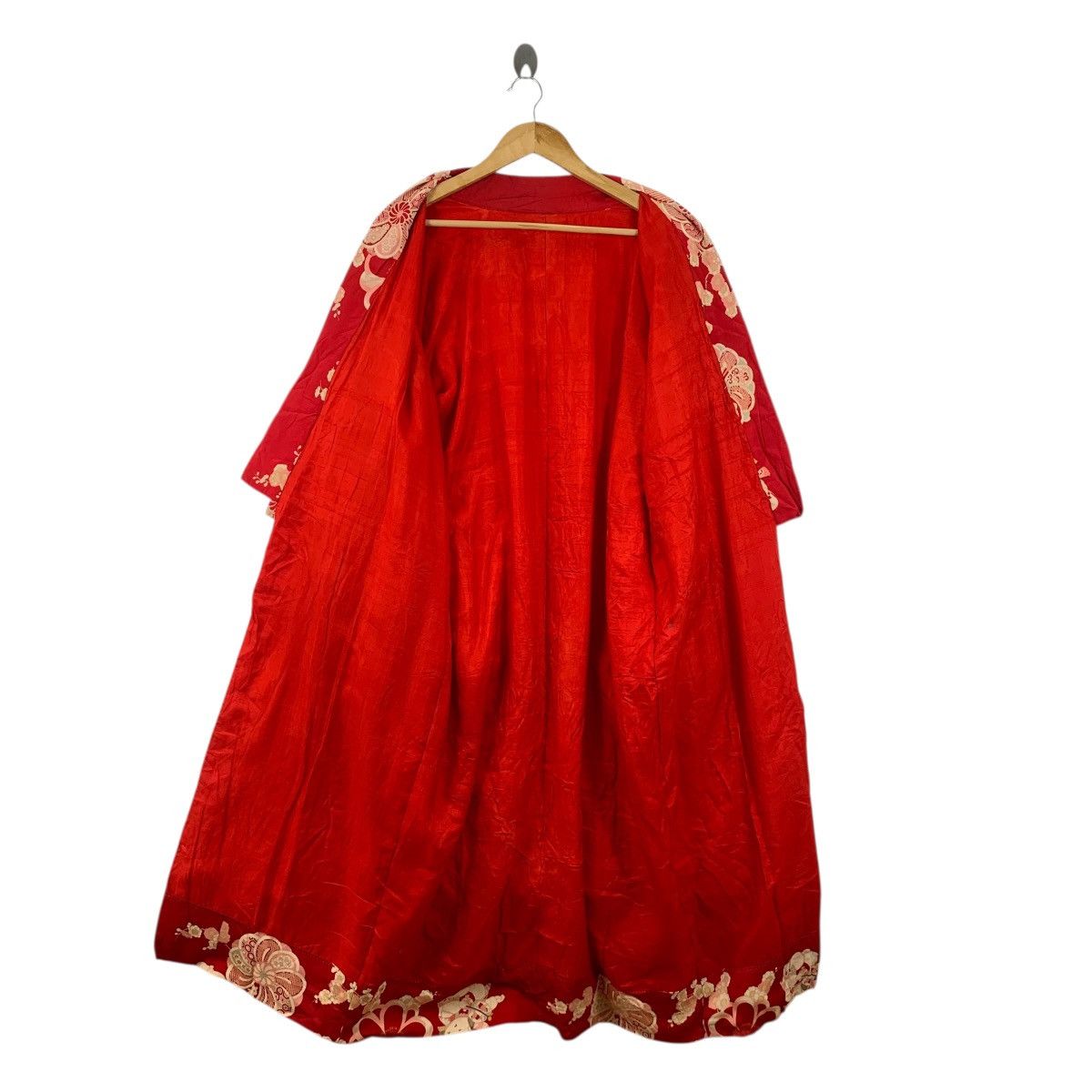 Vintage Vintage 70s KIMONO JAPAN FLORAL Pattern Red Traditional Size 3XL / US 20-22 - 5 Thumbnail