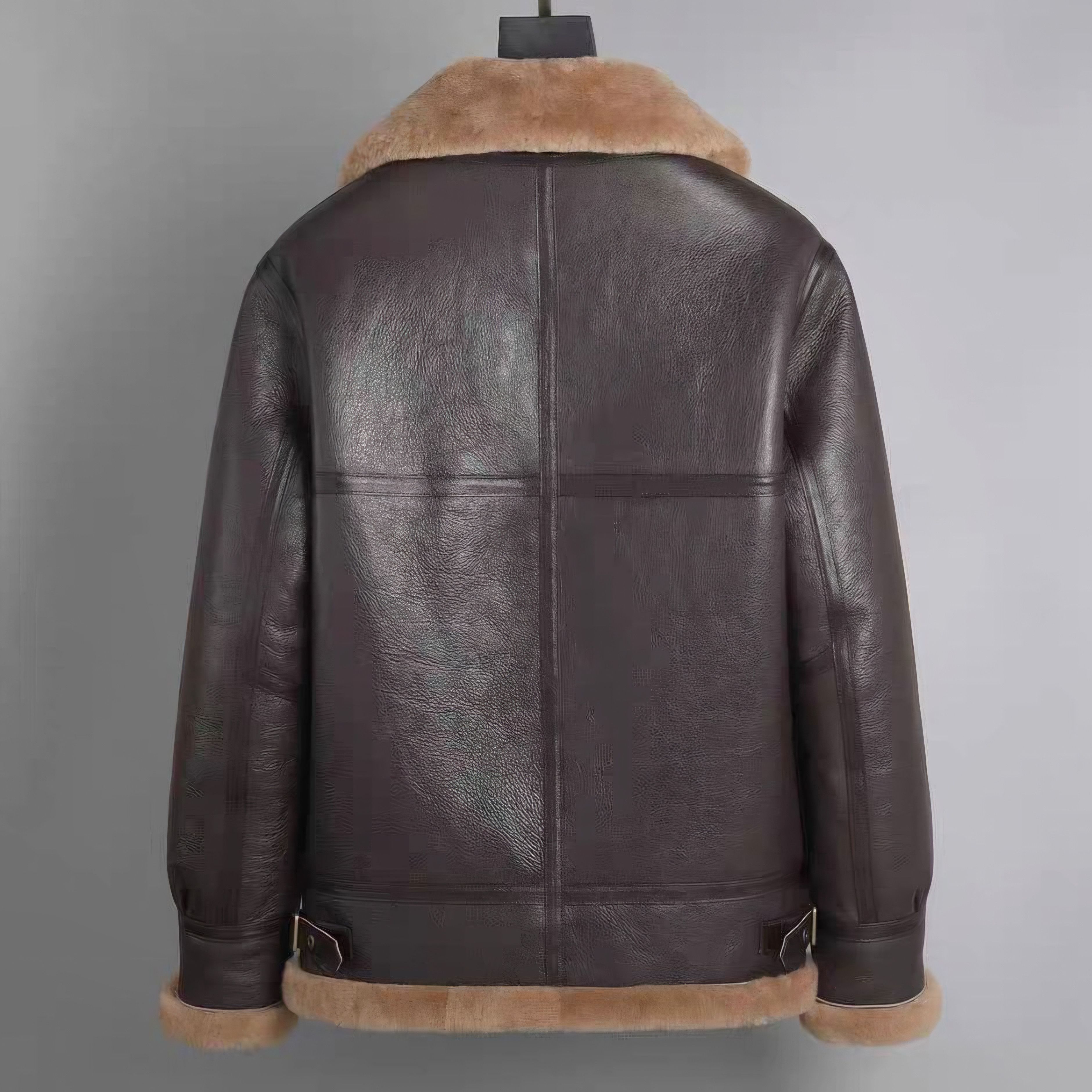 Other NWT B3 Sheepskin Shearling Leather Bomber Jacket D1 B6 B7 A2 Size US M / EU 48-50 / 2 - 2 Thumbnail