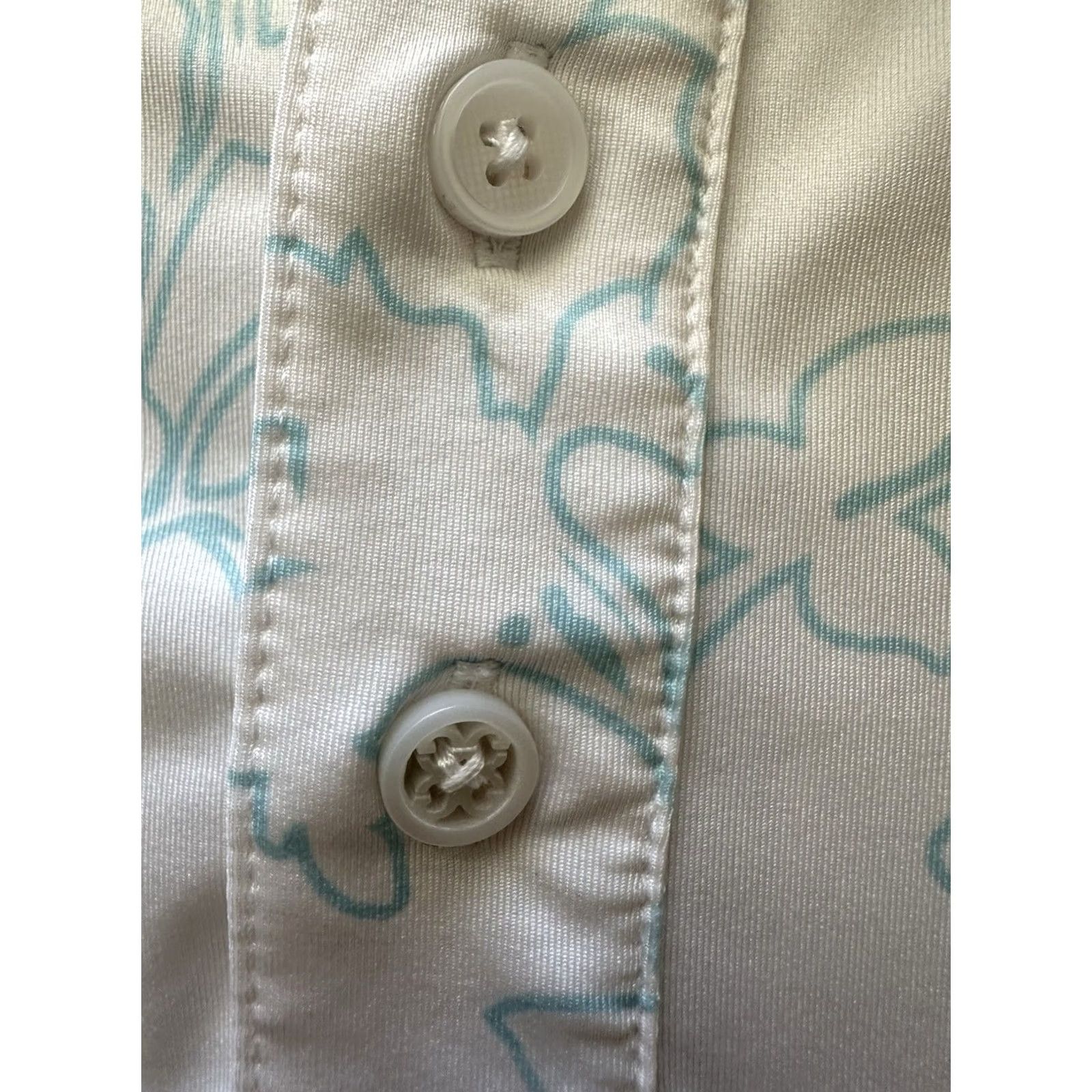 G/FORE G/Fore Polo Shirt Men White Floral Vines G4 Short Sleeve L Large Breathable Moisture Wicking Athletic Golf Shirt Size US L / EU 52-54 / 3 - 5 Thumbnail