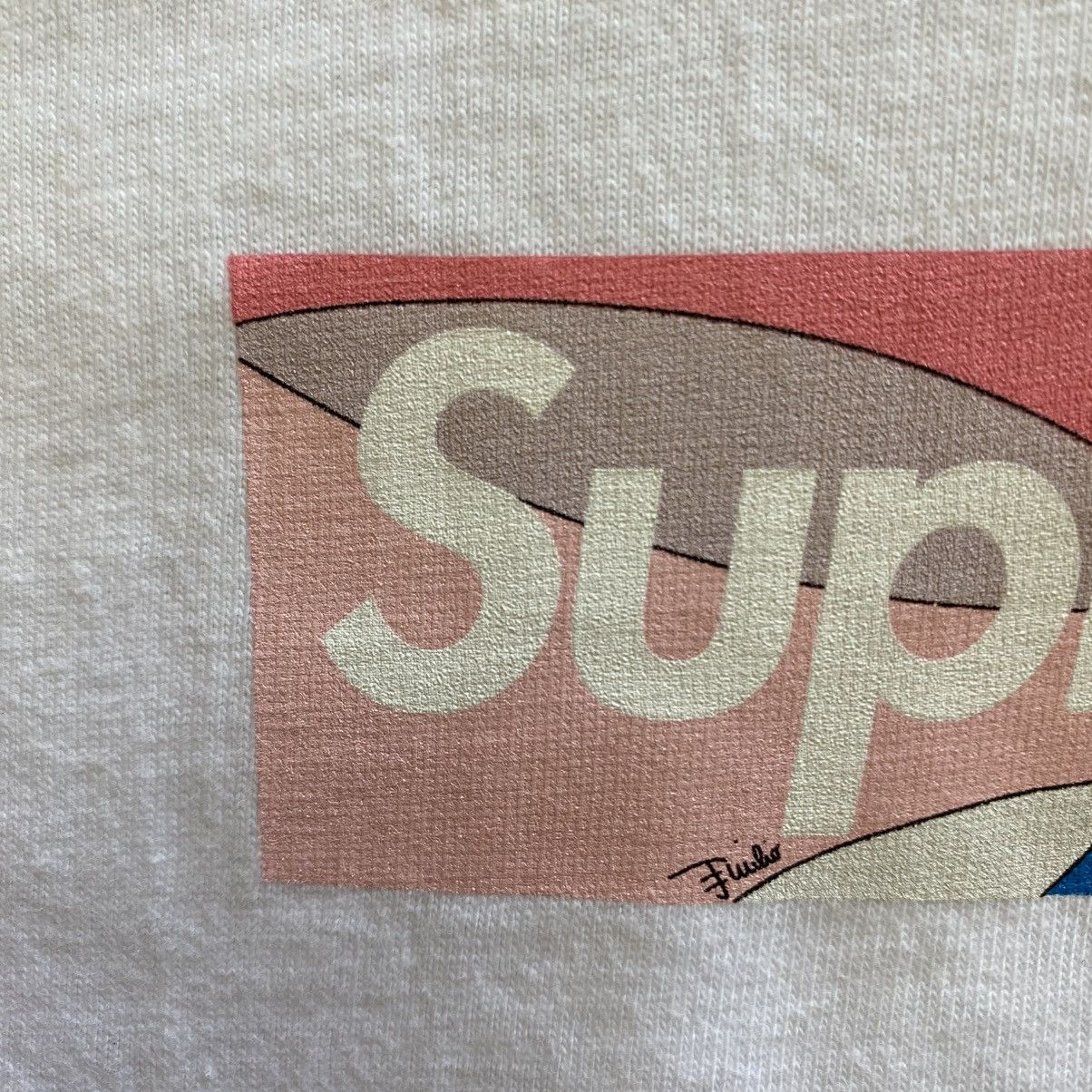 Supreme Supreme Emilio Pucci Box Logo T-Shirt White Dusty Pink 2021 Size US L / EU 52-54 / 3 - 7 Thumbnail