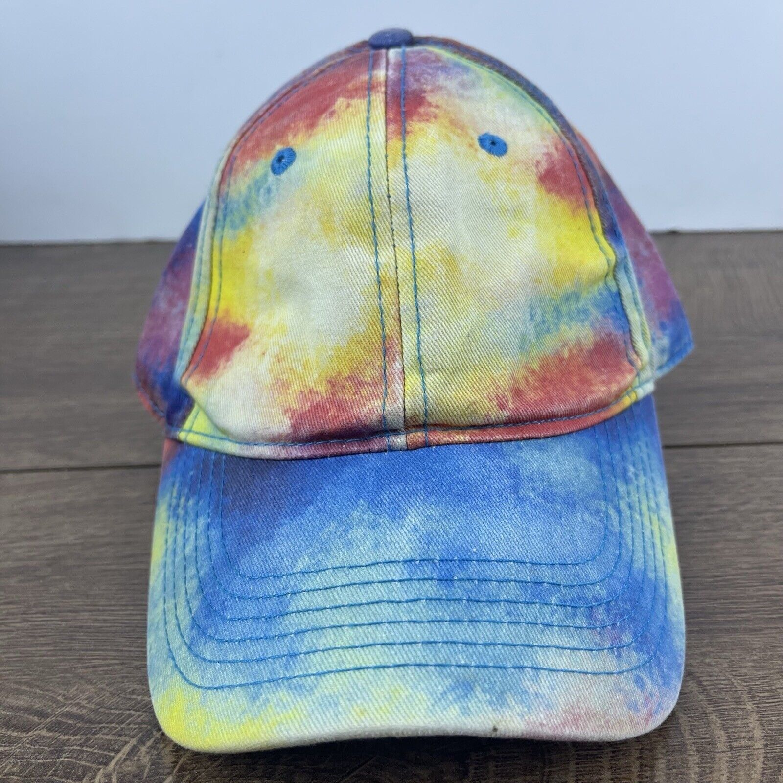 Other Tye Die Hat Tie Dye Adjustable Hat Blue Hat Adjustable Blue Size ONE SIZE - 4 Thumbnail