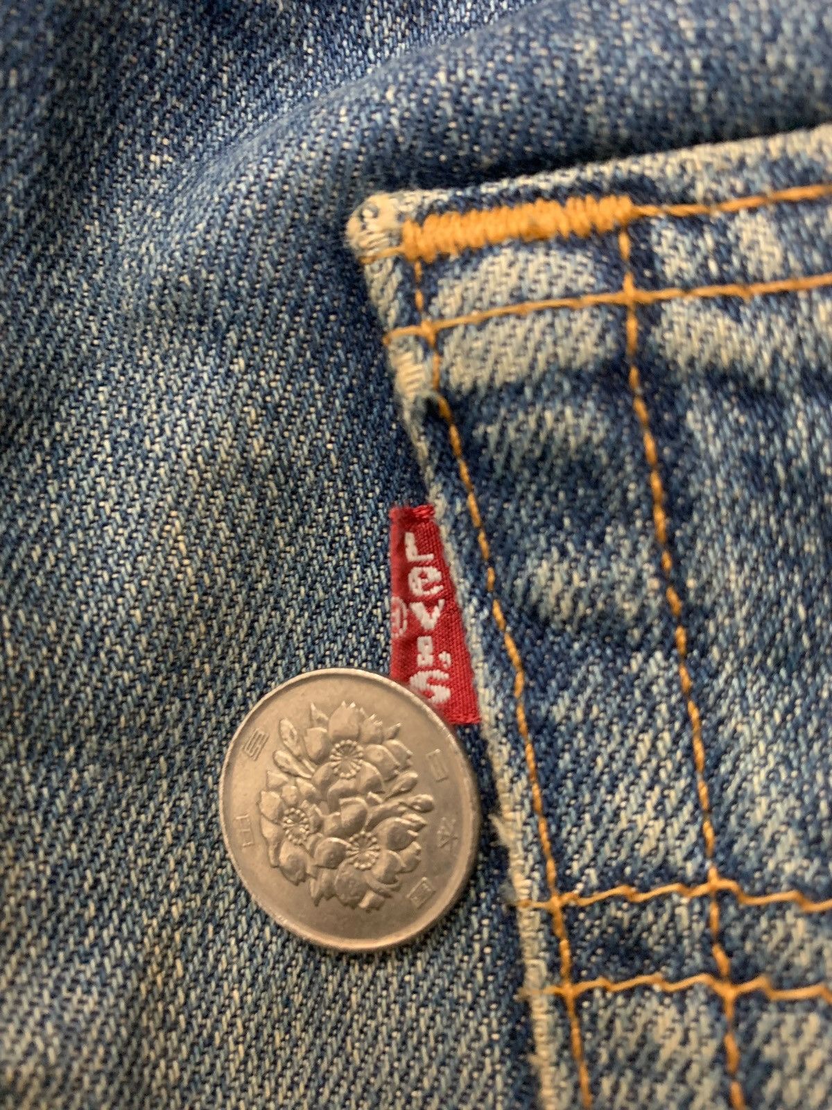 Levi's Vintage Levis UK Made Mud Wash Distressed Denim Pant (AC11) Size US 29 - 16 Thumbnail