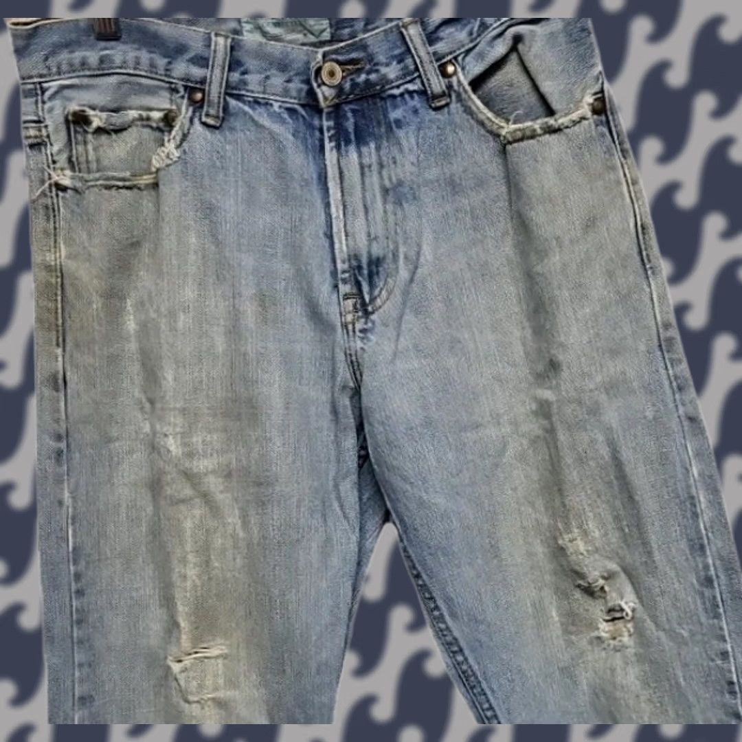American Eagle Outfitters VINTAGE American Eagle Outfitters Jeans Bootcut Men Light Wash Distressed USA Grunge 30in Inseam 31 Regular Blue Denim Size US 31 - 1 Thumbnail