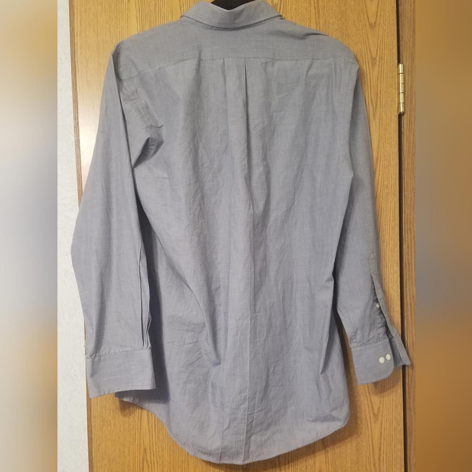 Arrow Arrow Regular Fit Gray Button-Down Shirt 32/33 15 Size US M / EU 48-50 / 2 - 2 Thumbnail