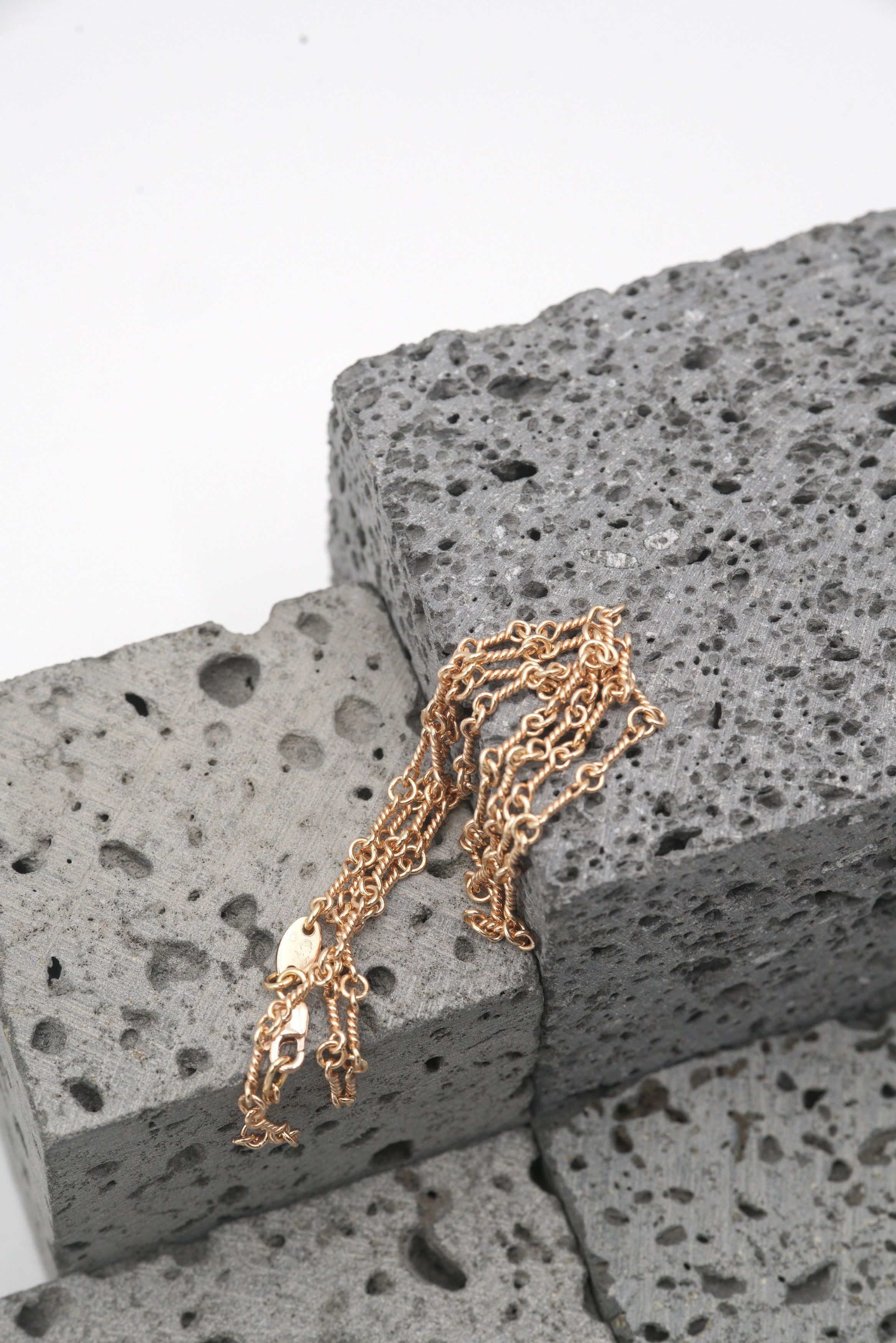 Chrome Hearts 22K Gold Twist Chain Necklace - 20 inch