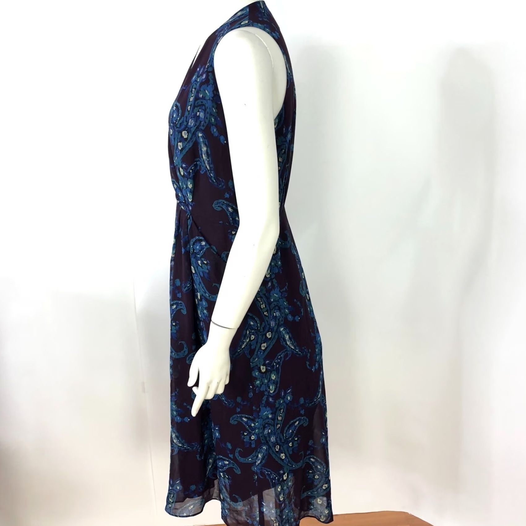 Vintage CAbi 4 Women's A-Line Midi Dress Purple Blue MINT #3461 Size S / US 4 / IT 40 - 3 Thumbnail