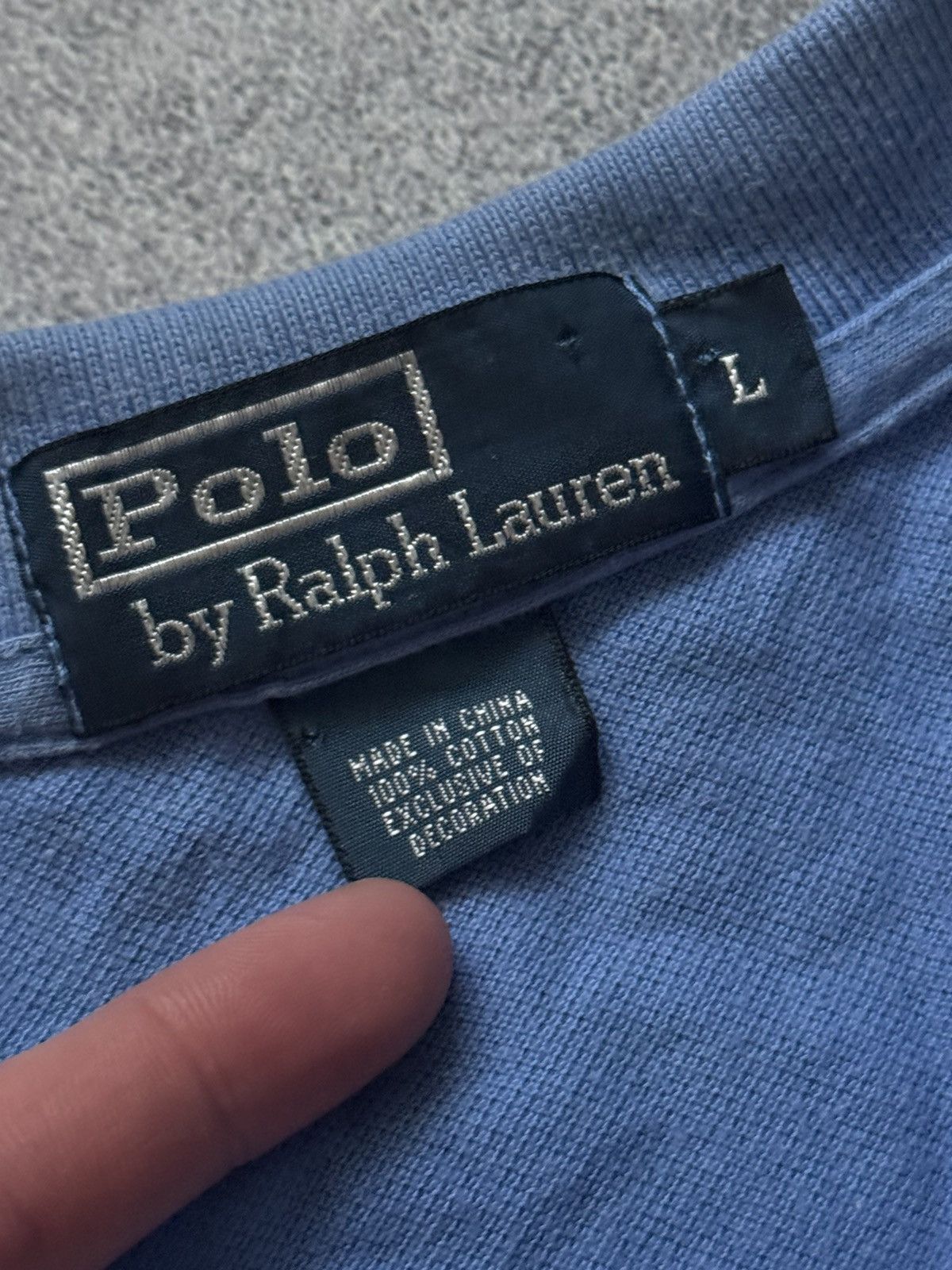 Polo Ralph Lauren × Vintage Polo Ralph Lauren L blue polo tee Tshirt relaxed dress rugby Size US L / EU 52-54 / 3 - 7 Thumbnail