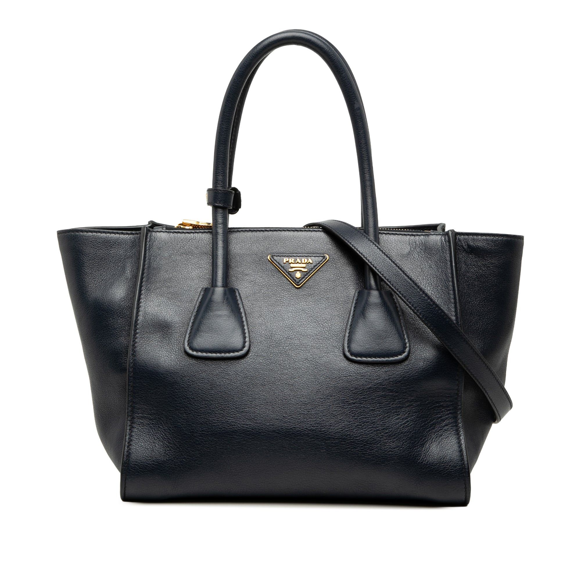 Prada Glace Calf Twin Pocket Double Handle Satchel Size ONE SIZE - 1 Thumbnail