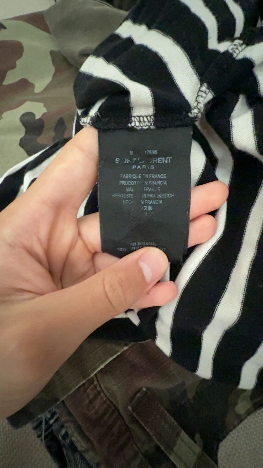 Saint Laurent Paris Striped Tee