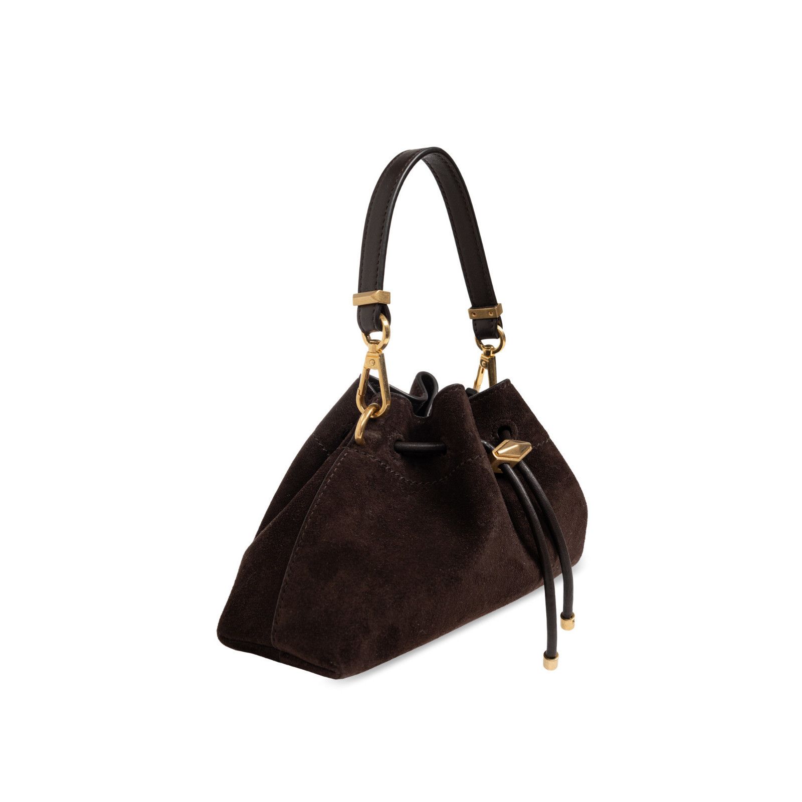 Jimmy Choo JIMMY CHOO Cinch Small Coffee Suede Top Handle Bag New & Aut Size ONE SIZE - 3 Thumbnail