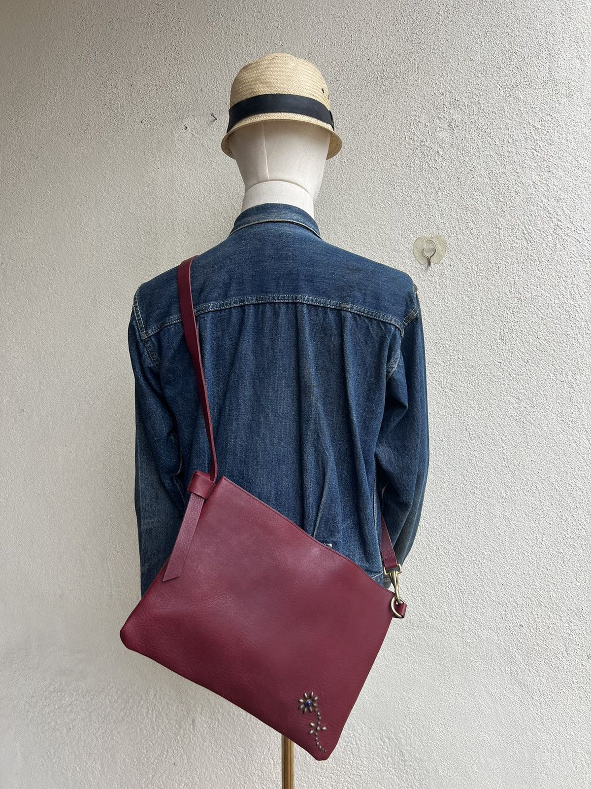 Leather High Quality Studded Leather Bag Effecten Ghost Flag Japan Size ONE SIZE - 3 Thumbnail