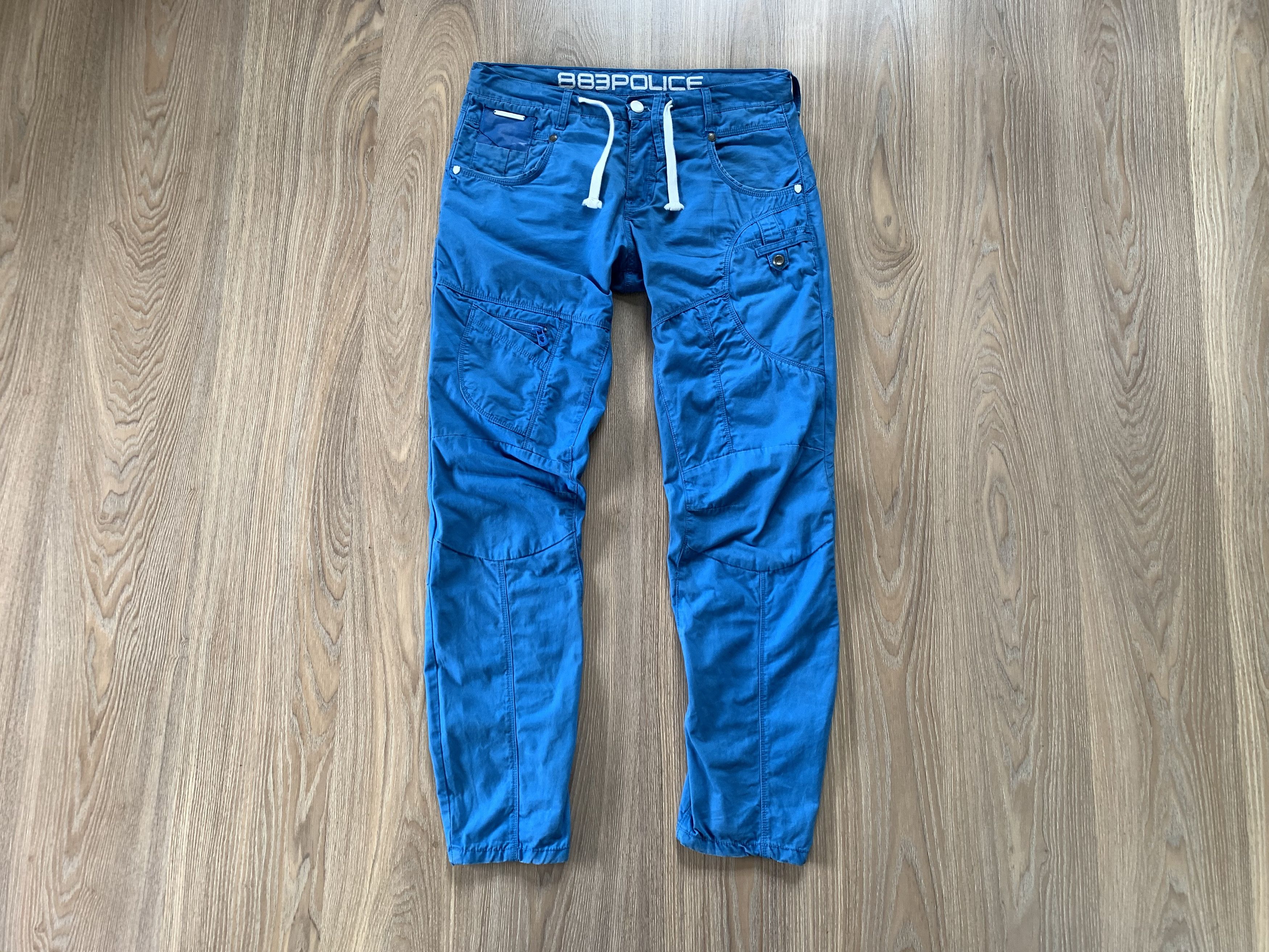 image of Vintage Avant Garde Cargo Multipocket Pants in Light Blue, Men's (Size 34)