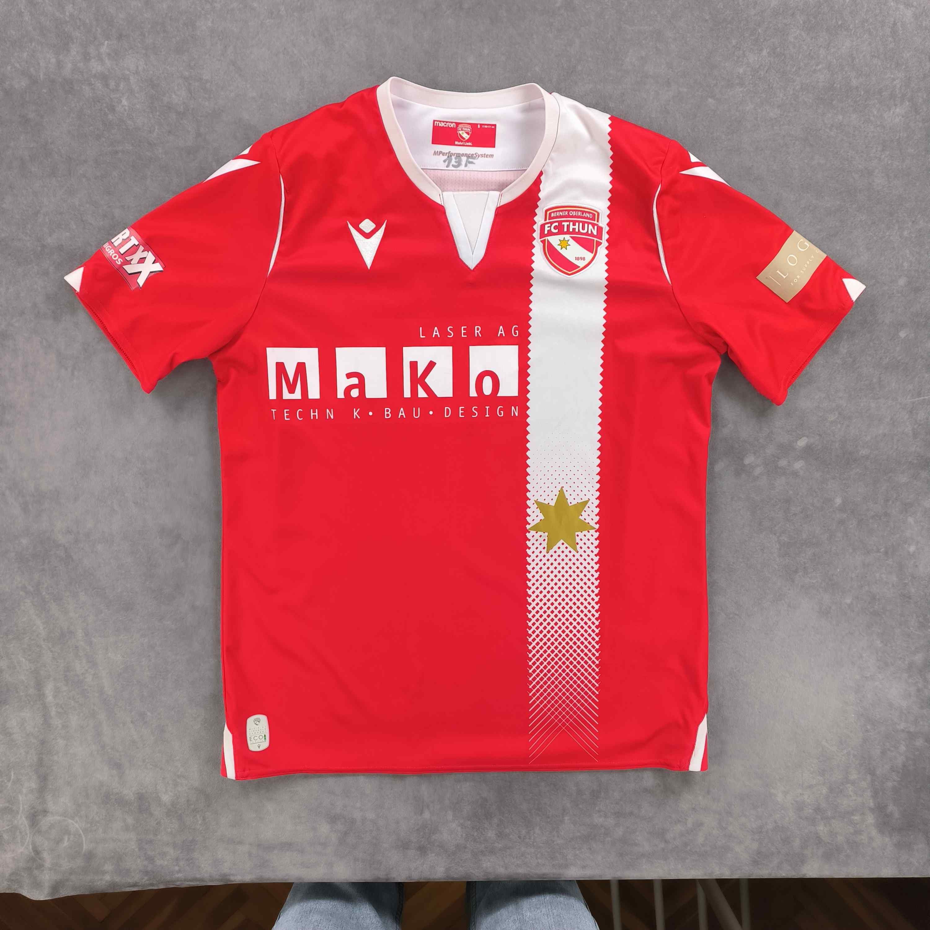 Macron FC Thun 2021-22 Macron home #4 football jersey size S Size US S / EU 44-46 / 1 - 1 Thumbnail
