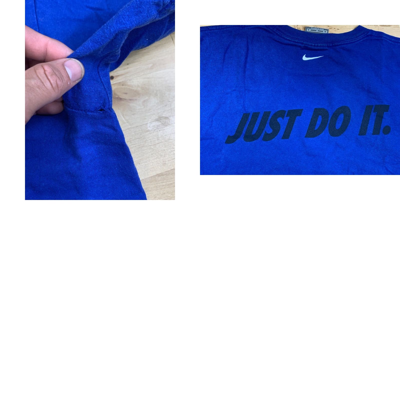 Nike VINTAGE Nike Shirt Mens M Blue Center Swoosh WEST Logo 90s Y2K 11454 Size US M / EU 48-50 / 2 - 8 Thumbnail