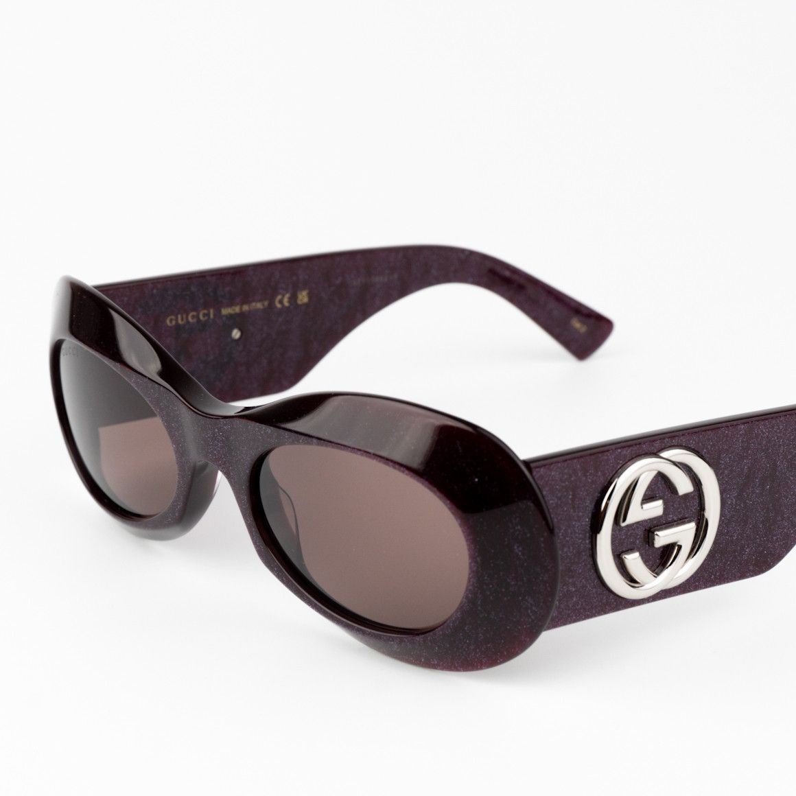Gucci NEW Gucci GG1696S 003 Violet Women Oval Sunglasses GG 1696S Size ONE SIZE - 5 Thumbnail