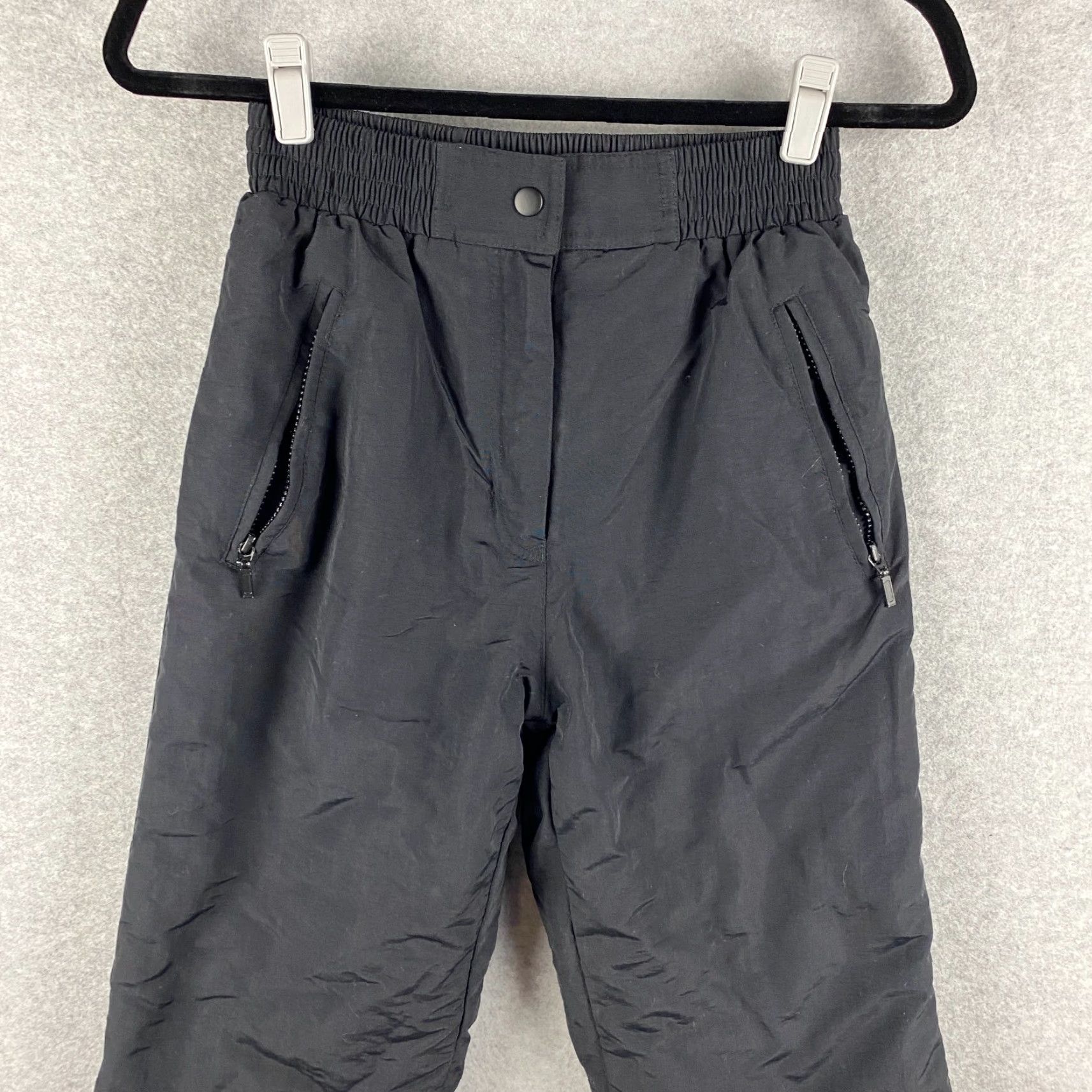 Vintage FERA Snow Pants Womens 4 Black Zip Ankle Insulated Winter Performance Pants Size 42" / US 20 - 2 Thumbnail