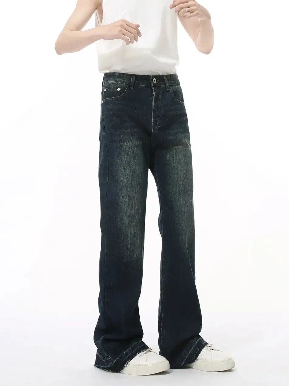Japanese Brand Retro loose casual micro flared jeans Size US 32 / EU 48 - 3 Thumbnail