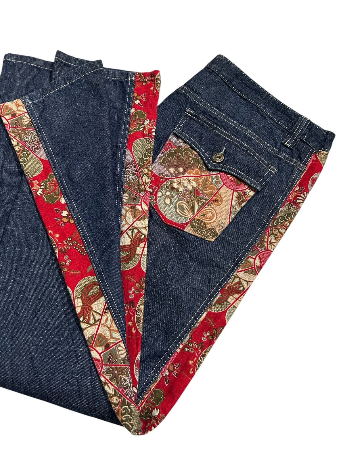 If Six Was Nine × KMRii × Le Grande Bleu (L.G.B.) Flare Japanese Tradisional Style Huo Jing Jeans Denim ☠️☠️ Size US 37 - 1 Thumbnail
