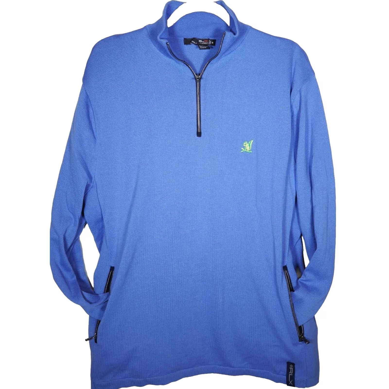 RLX Ralph Lauren VINTAGE? No. The Country Club RLX 1/4 Zip Blue Pullover Golf Mens 2XL RLX Ralph Lauren Size US XXL / EU 58 / 5 - 3 Thumbnail