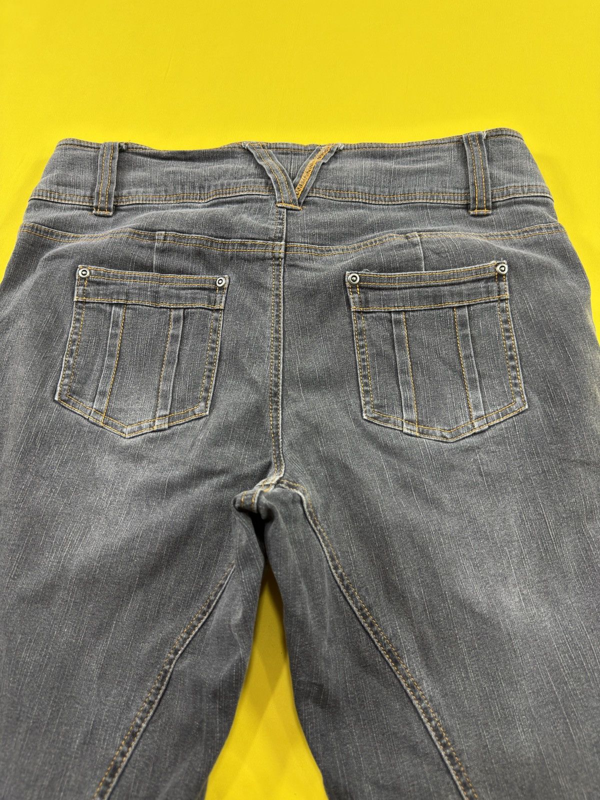 Japanese Brand Smile land X tornado mart style spiral flare jeans Size US 33 - 12 Thumbnail
