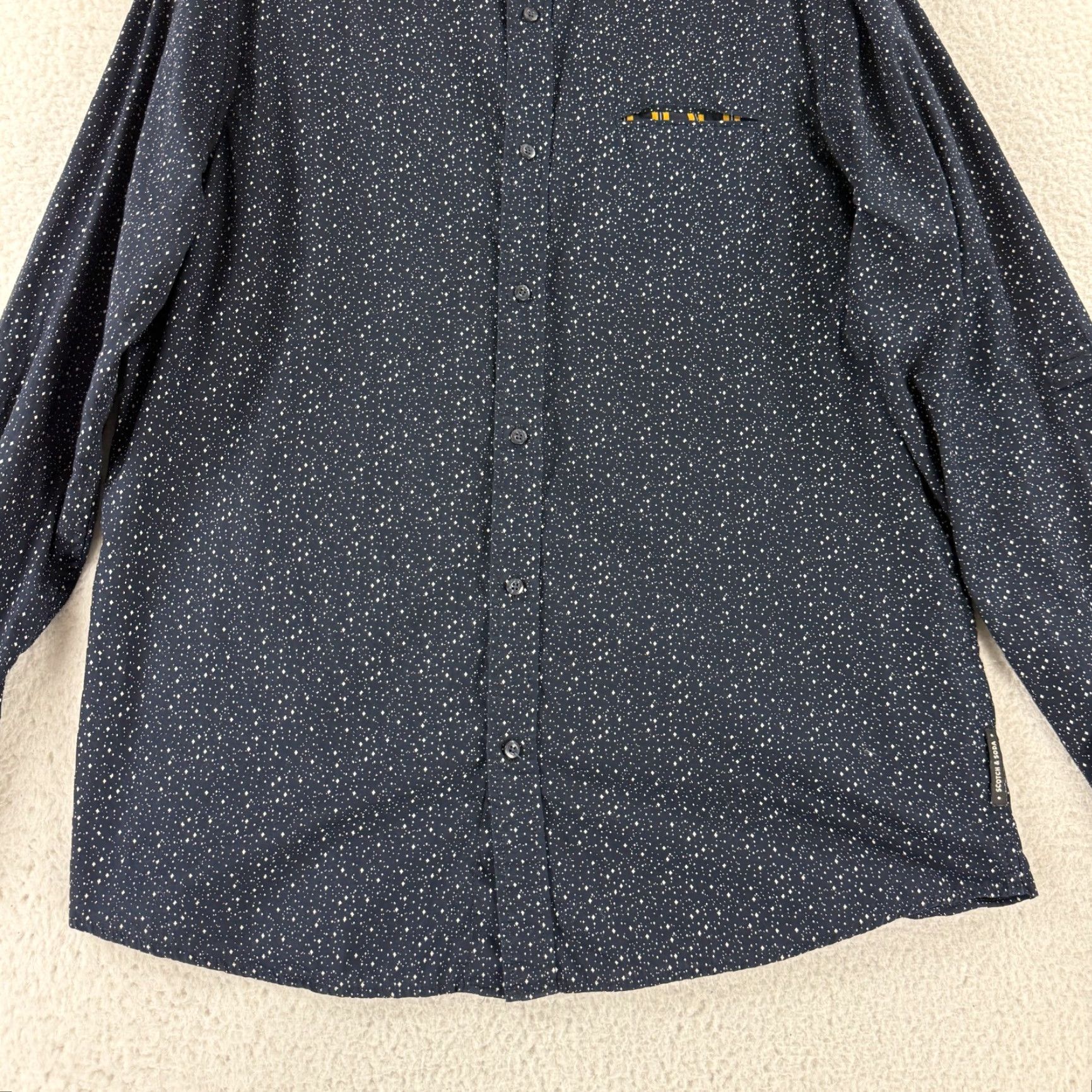 Scotch & Soda Scotch & Soda Button-Up Shirt Mens L Blue Stardust Long Sleeve 100% Cotton Size US L / EU 52-54 / 3 - 4 Thumbnail