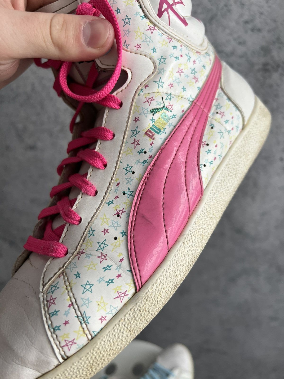 Puma Vintage Puma High Top Sneakers Y2K Style 2000s Hype Size US 10 / IT 40 - 17 Thumbnail