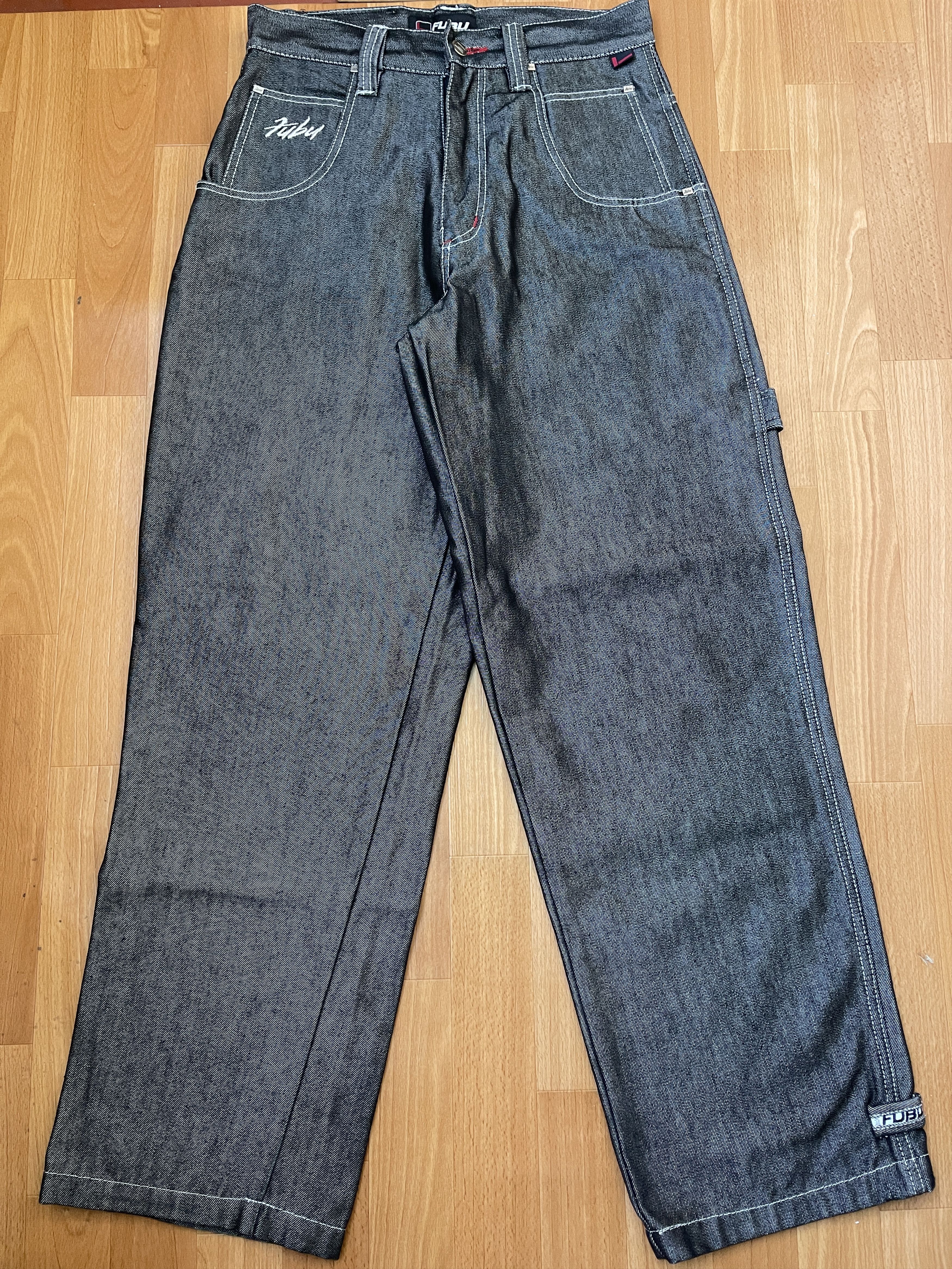 Fubu FUBU jeans shiny vintage baggy jeans silver metallic size 30 Size US 30 / EU 46 - 8 Thumbnail