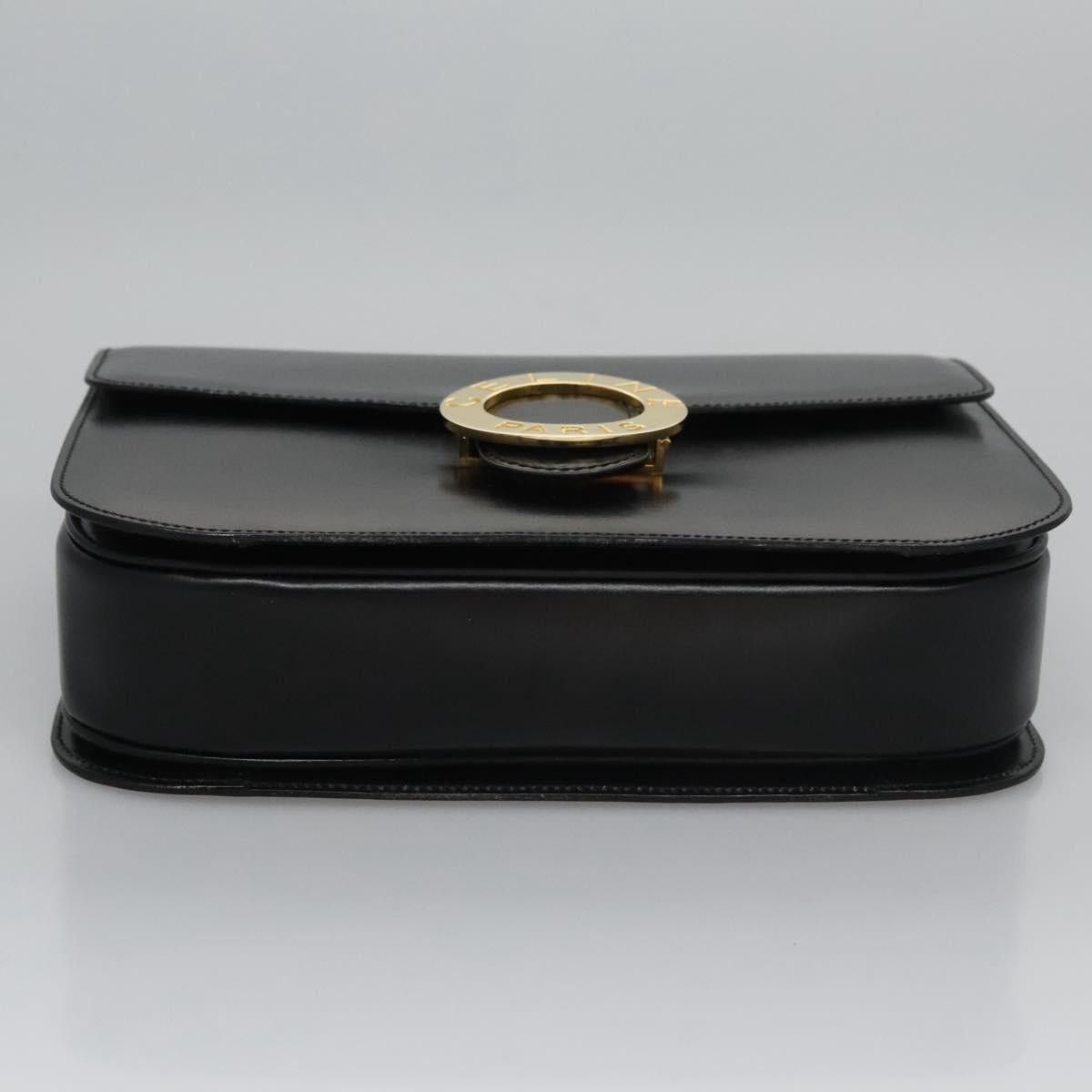 Celine CELINE Hand Bag Leather Black Gold Size ONE SIZE - 9 Thumbnail
