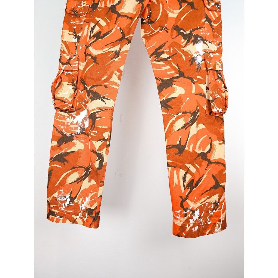 Martine Rose o1rshd1 Printed Cotton Twill Cargo Trousers in Orange Size US 32 / EU 48 - 15 Thumbnail