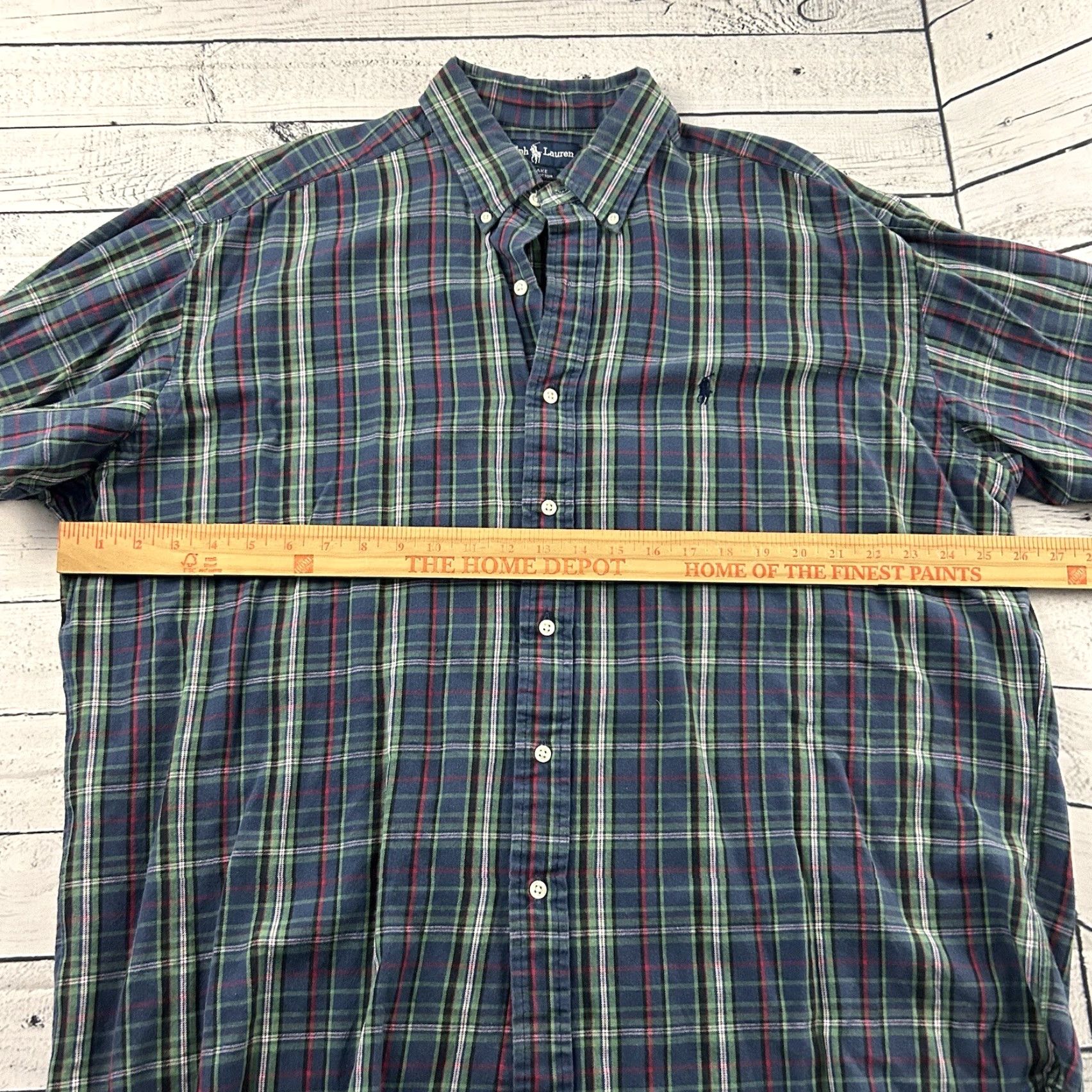 Polo Ralph Lauren Polo Ralph Lauren Blake Long Sleeve Button Front Flannel Shirt Men's XL Blue Size US XL / EU 56 / 4 - 5 Thumbnail