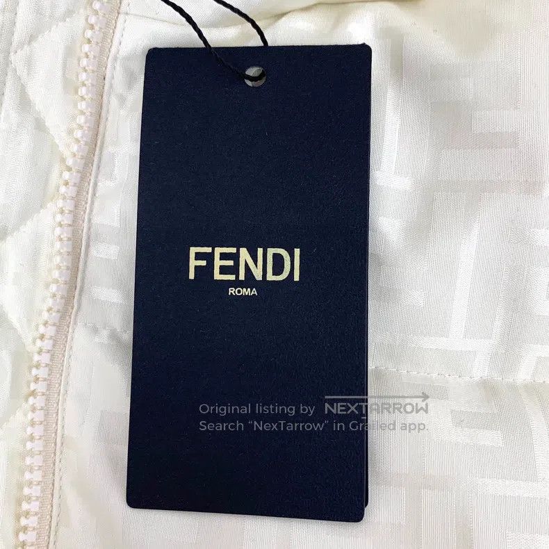 Fendi Fendi White Logo Letter Printed Hooded Long Sleeve Cotton Size M / US 6-8 / IT 42-44 - 6 Thumbnail