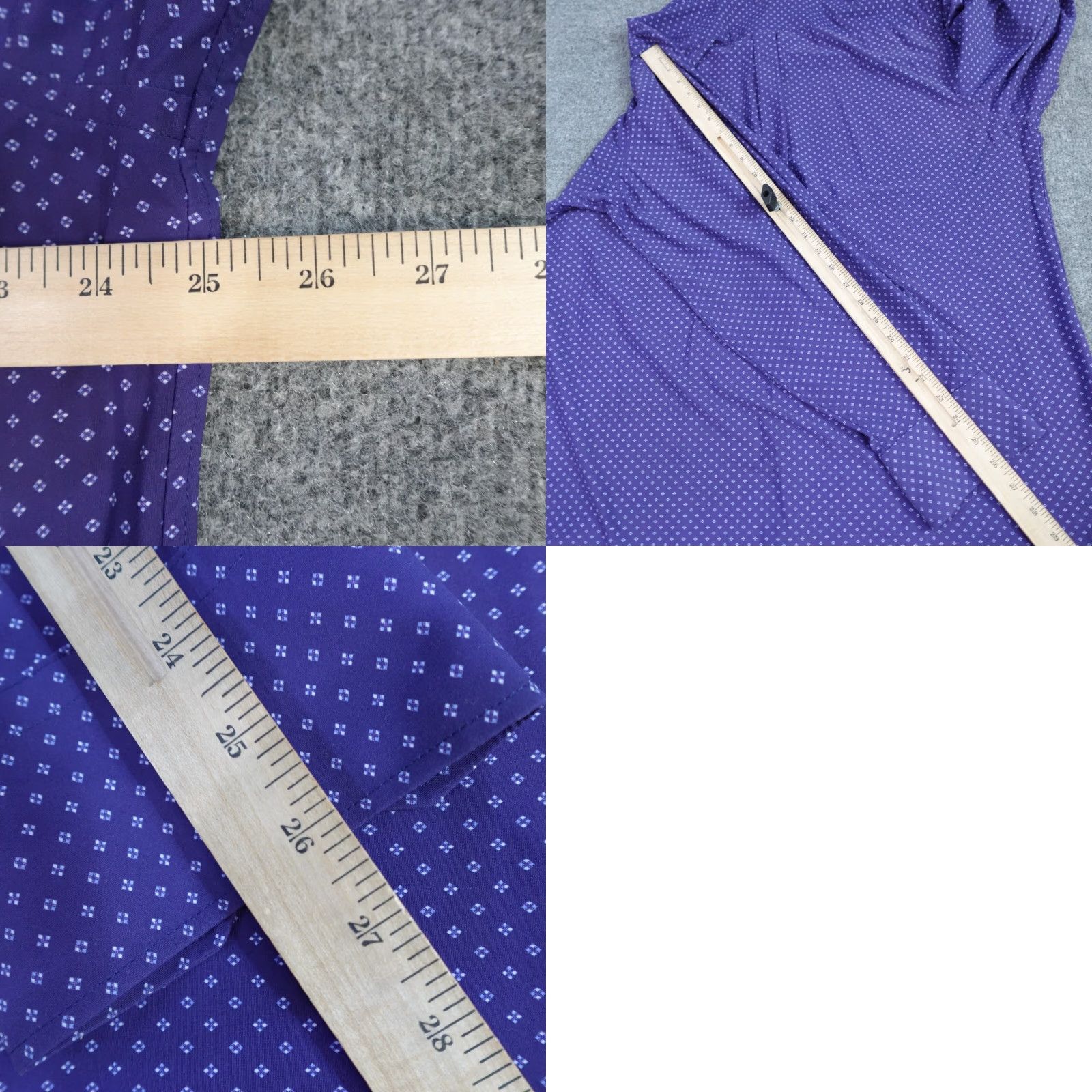 Vintage J. Hilburn Mens Shirt 2XL Blue Polka Dot Performance Nylon Elastane Regular Long Sleeve Button-Up Collared Mens Size US XXL / EU 58 / 5 - 8 Thumbnail