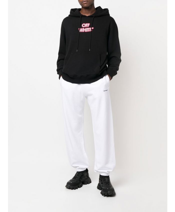 Off-White o1gr1nt0125 Wave Outl Diag Slim Sweatpant in White Size US 30 / EU 46 - 2 Thumbnail