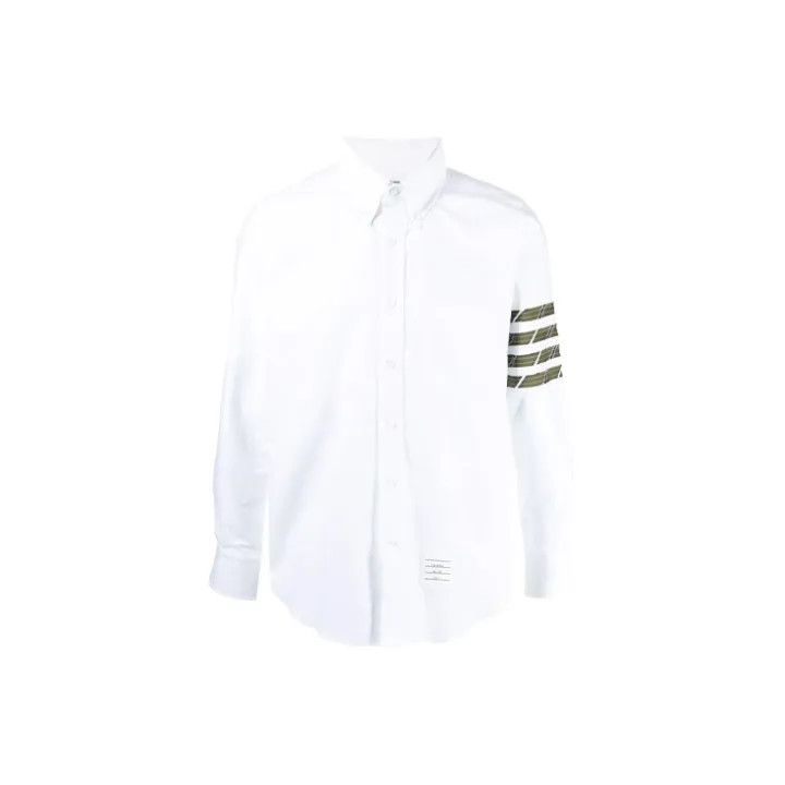 Thom Browne Thom Browne White Long Sleeve Shirt 0079 Size US S / EU 44-46 / 1 - 1 Thumbnail