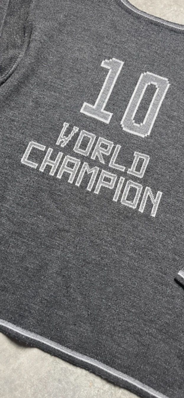 Vintage Zinedine Zidane World Champion Knit Sweater Y2K Size US XS / EU 42 / 0 - 6 Thumbnail