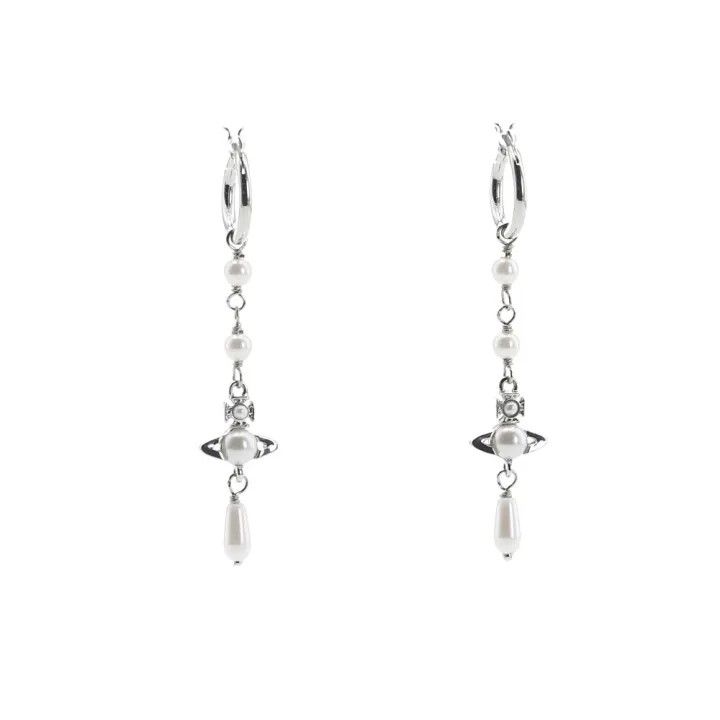 Vivienne Westwood Vivienne Westwood Emiliana Pearl Saturn Earrings 0079 Size ONE SIZE - 1 Thumbnail