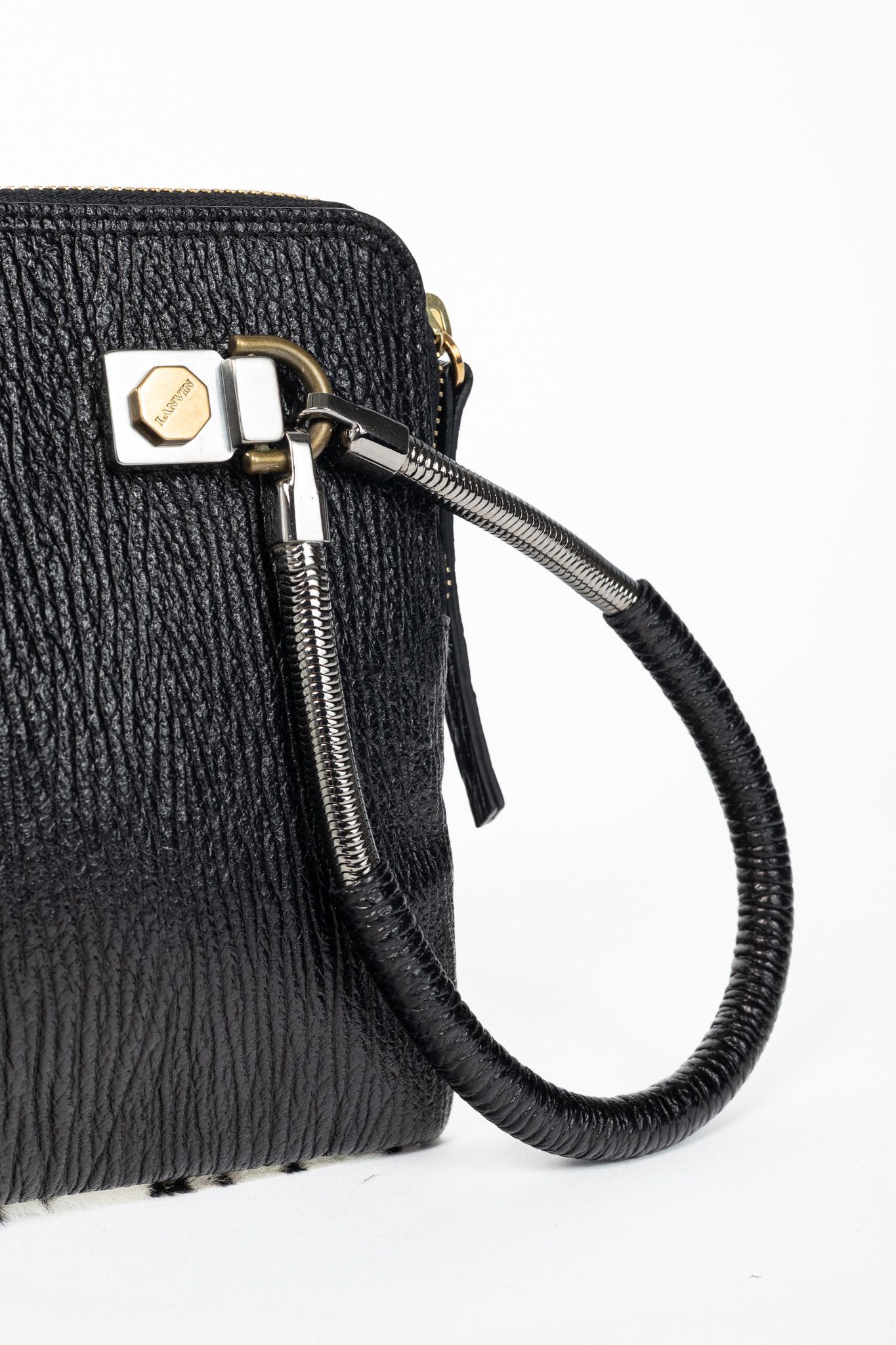 Lanvin Lanvin Zebra Pony-Hair & Leather Oversized Clutch Size ONE SIZE - 7 Thumbnail