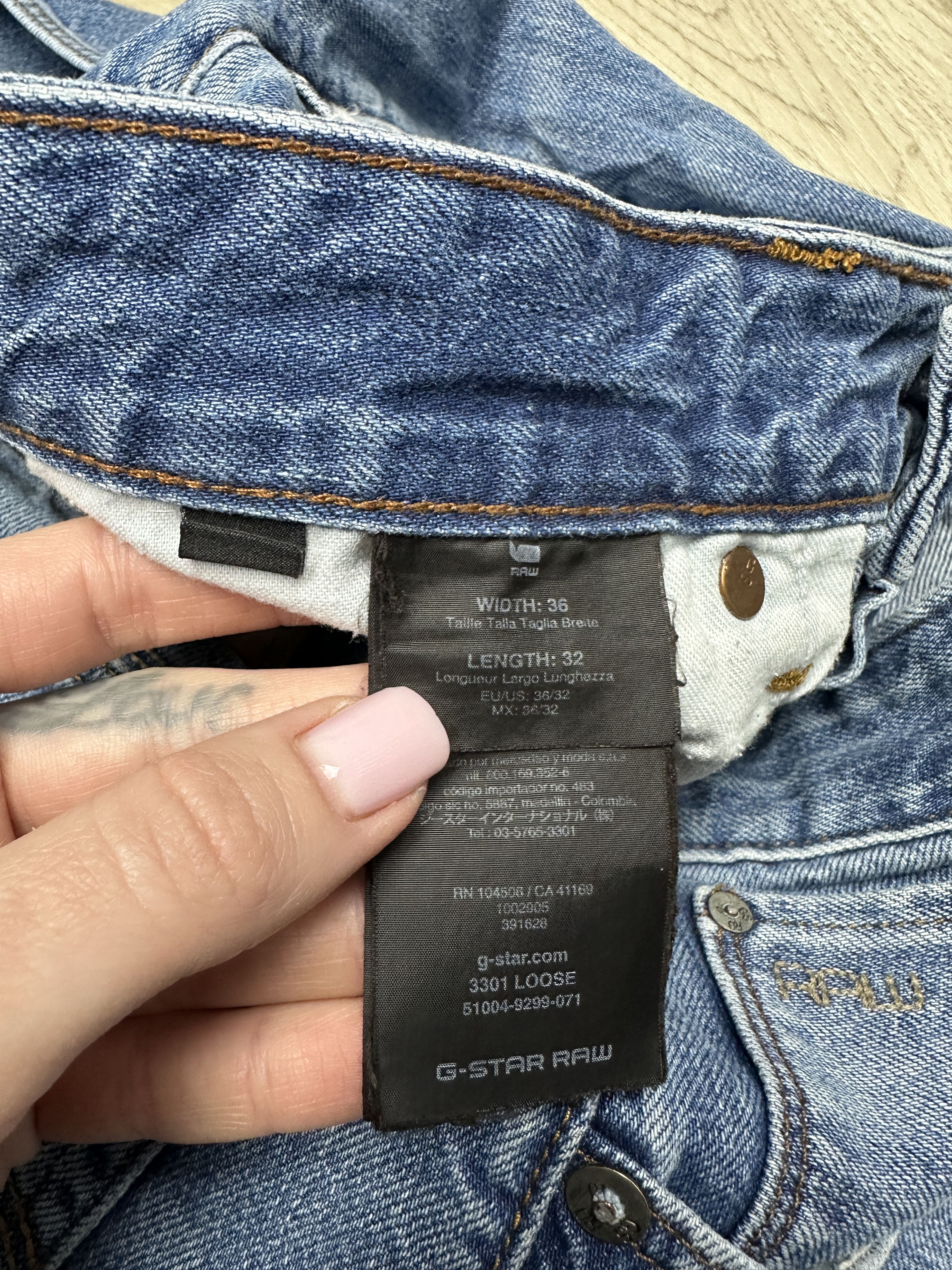 G-Star G Star Raw 3301 Loose Mens Denim Pants Jeans Size US 36 / EU 52 - 5 Thumbnail