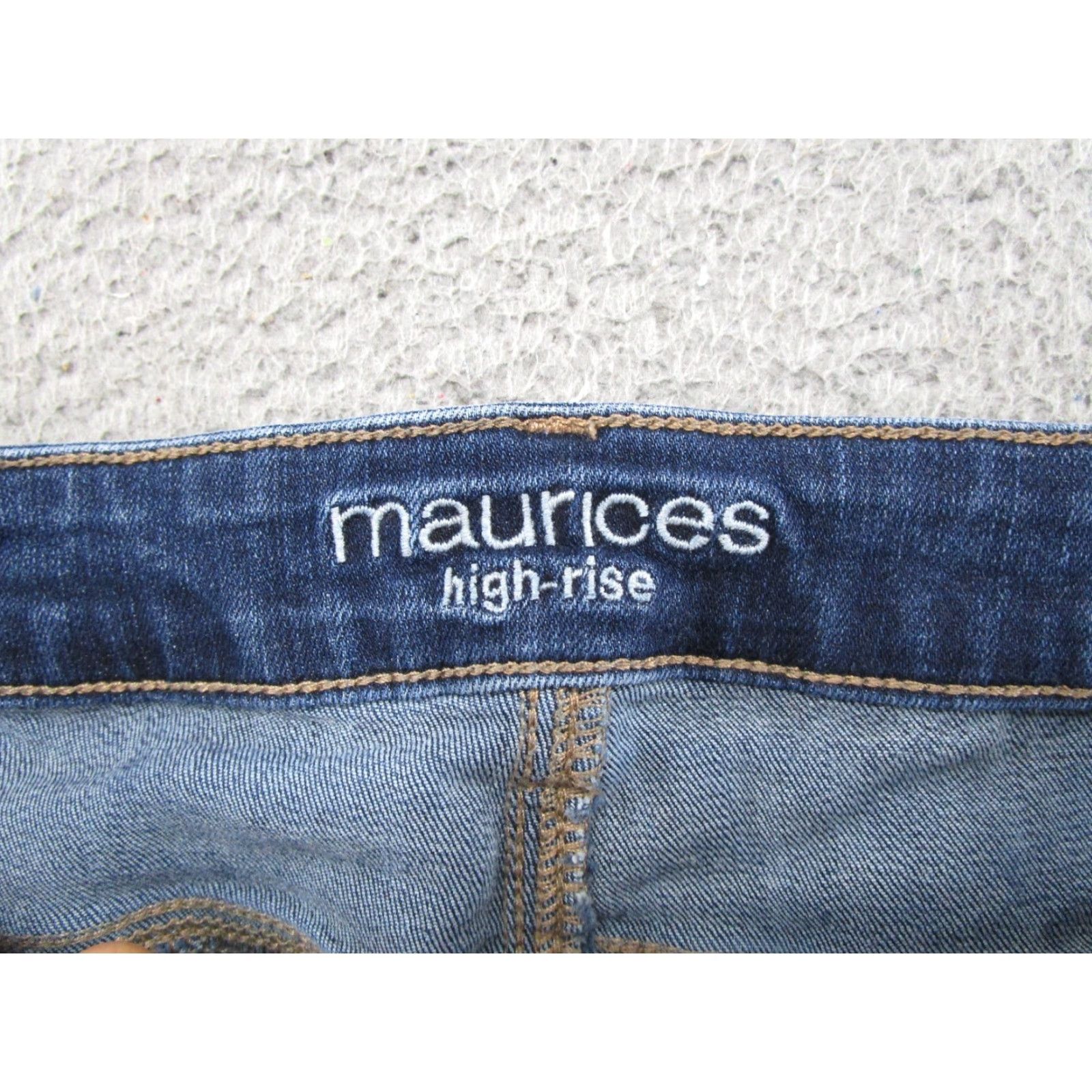 Vintage Maurices Women's High Rise Blue Stretch Denim Jeans Size 18 Size 40" / US 18 - 4 Thumbnail
