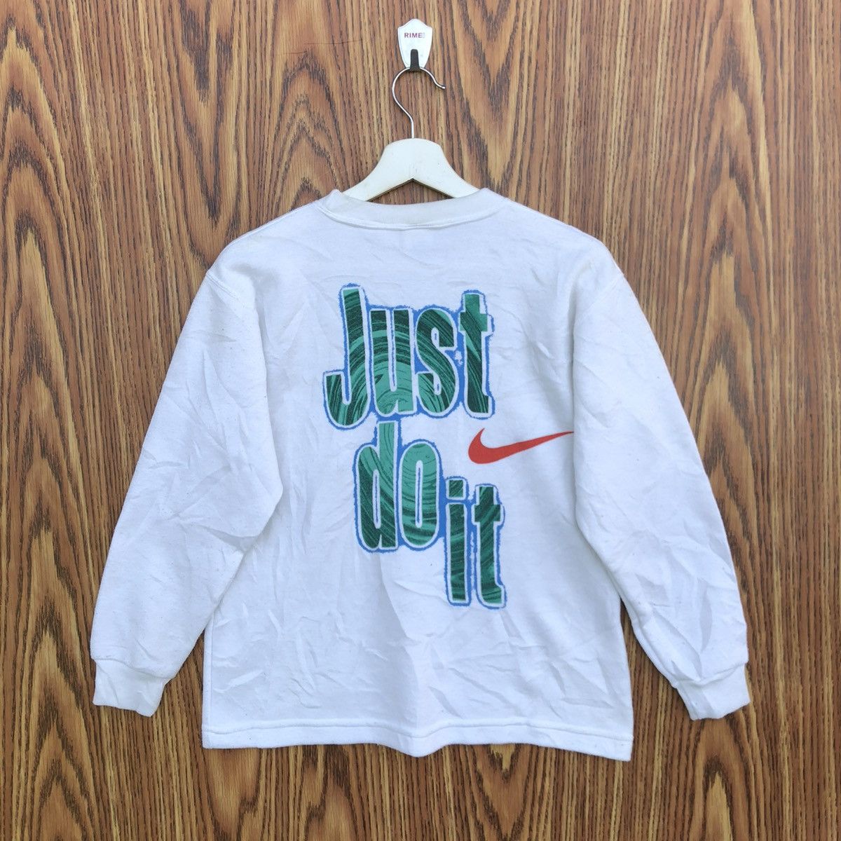 Nike Vintage Nike just Do it Big Swoosh Sweatshirt Size US S / EU 44-46 / 1 - 1 Thumbnail
