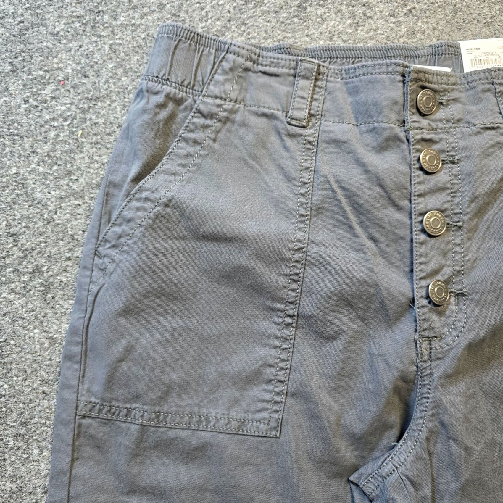 Vintage Sonoma Pants Womens 8 Gray Straight Leg High Rise Convertible Buttonfly Casual Pants Size 30" / US 8 / IT 44 - 4 Thumbnail