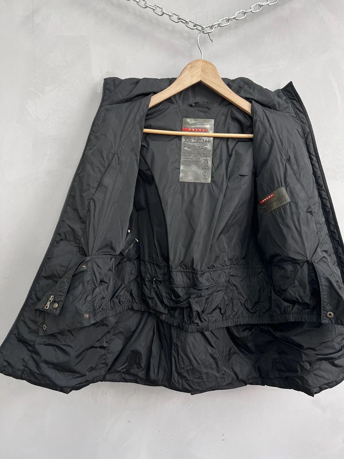 Prada Black ski rain jacket prada rad tab archival rare Size XS / US 0-2 / IT 36-38 - 11 Thumbnail