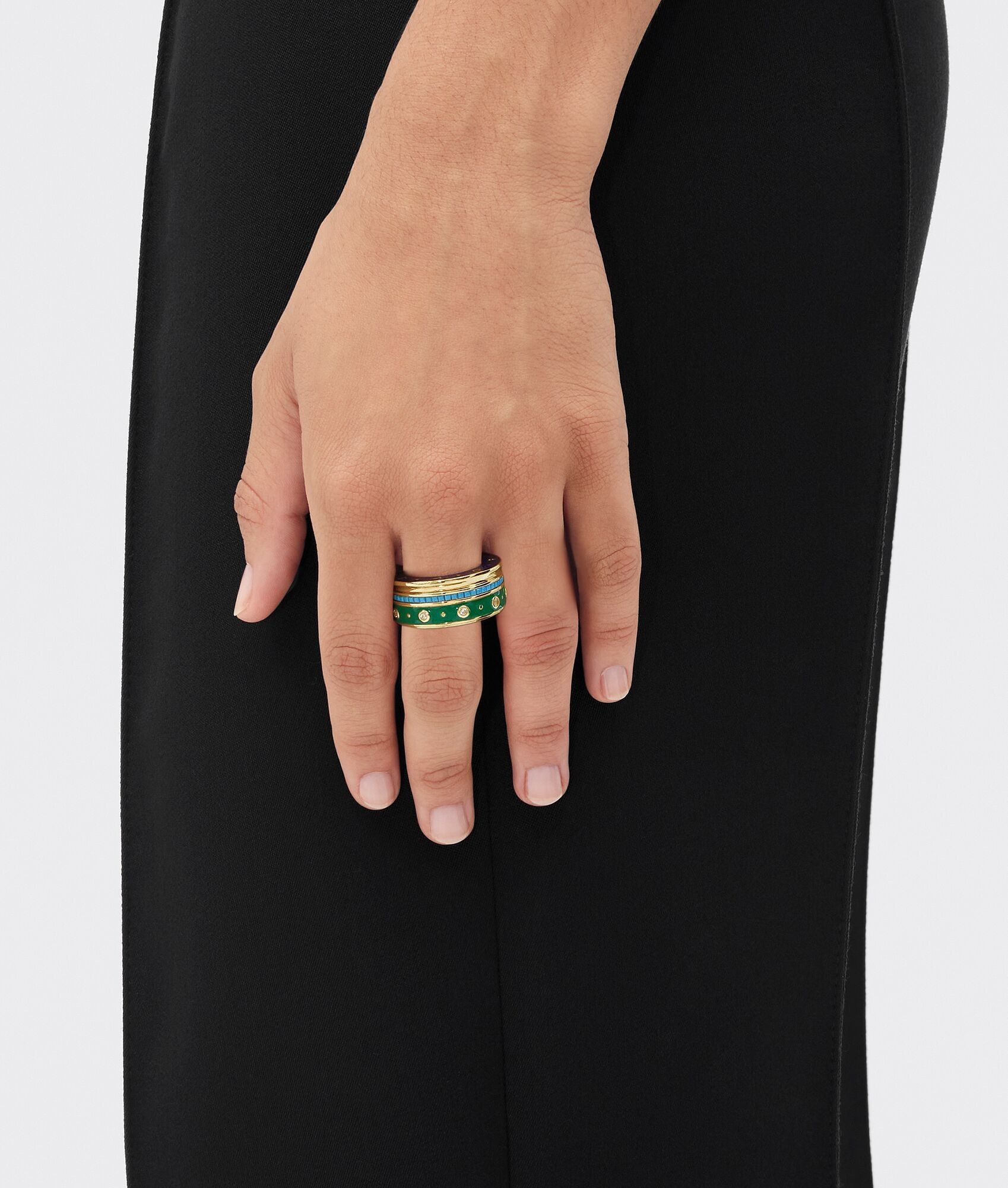 Bottega Veneta o1w1db10525 Size: 13 / Pillar Ring in Multicolor Size ONE SIZE - 2 Thumbnail