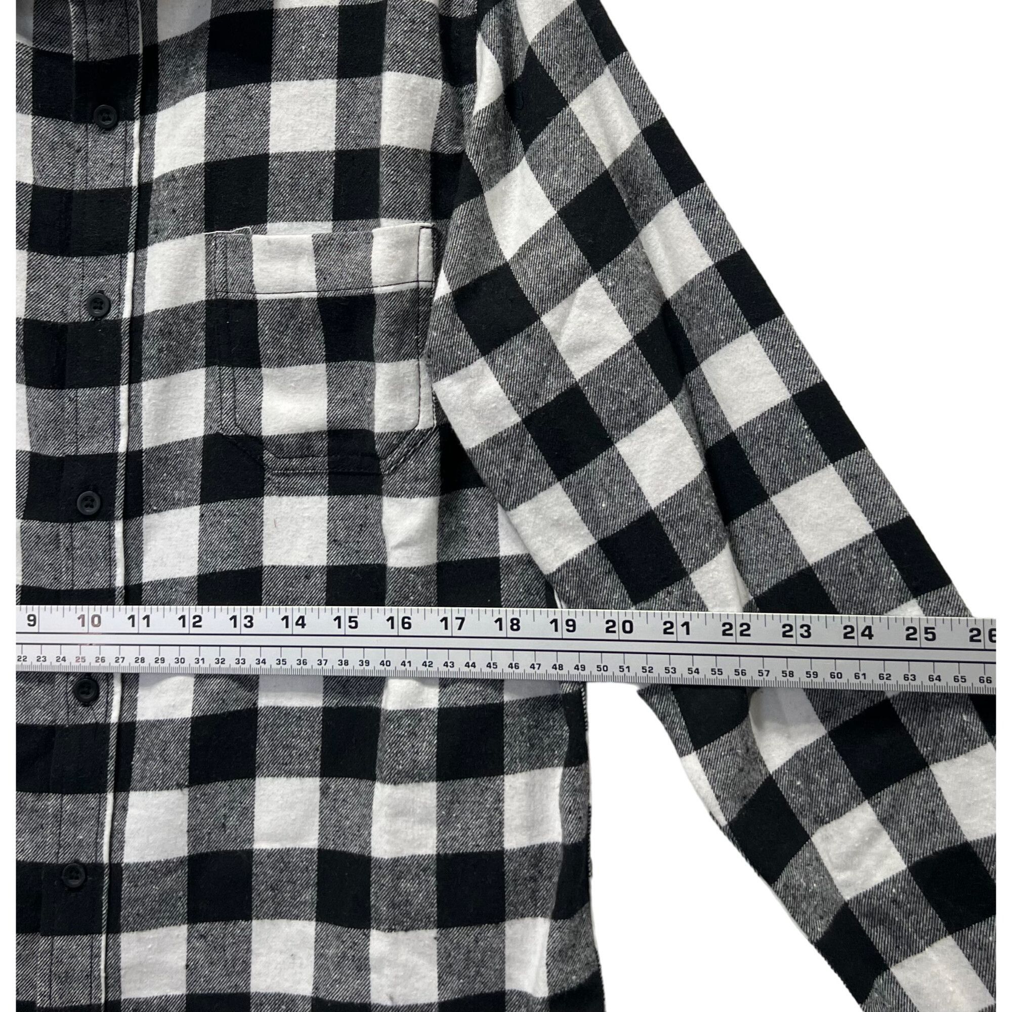 Other Corner Store Bodega - Men Long Sleeve Plaid Shirt - Black/Wh Size US S / EU 44-46 / 1 - 4 Thumbnail