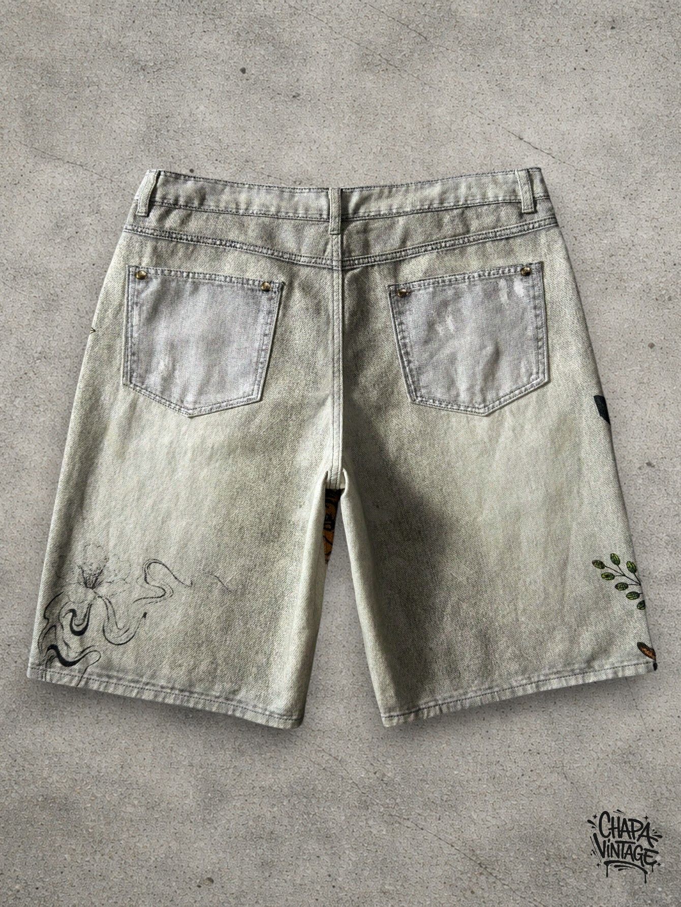 Japanese Brand Retro graphic denim shorts Size US 32 / EU 48 - 2 Thumbnail