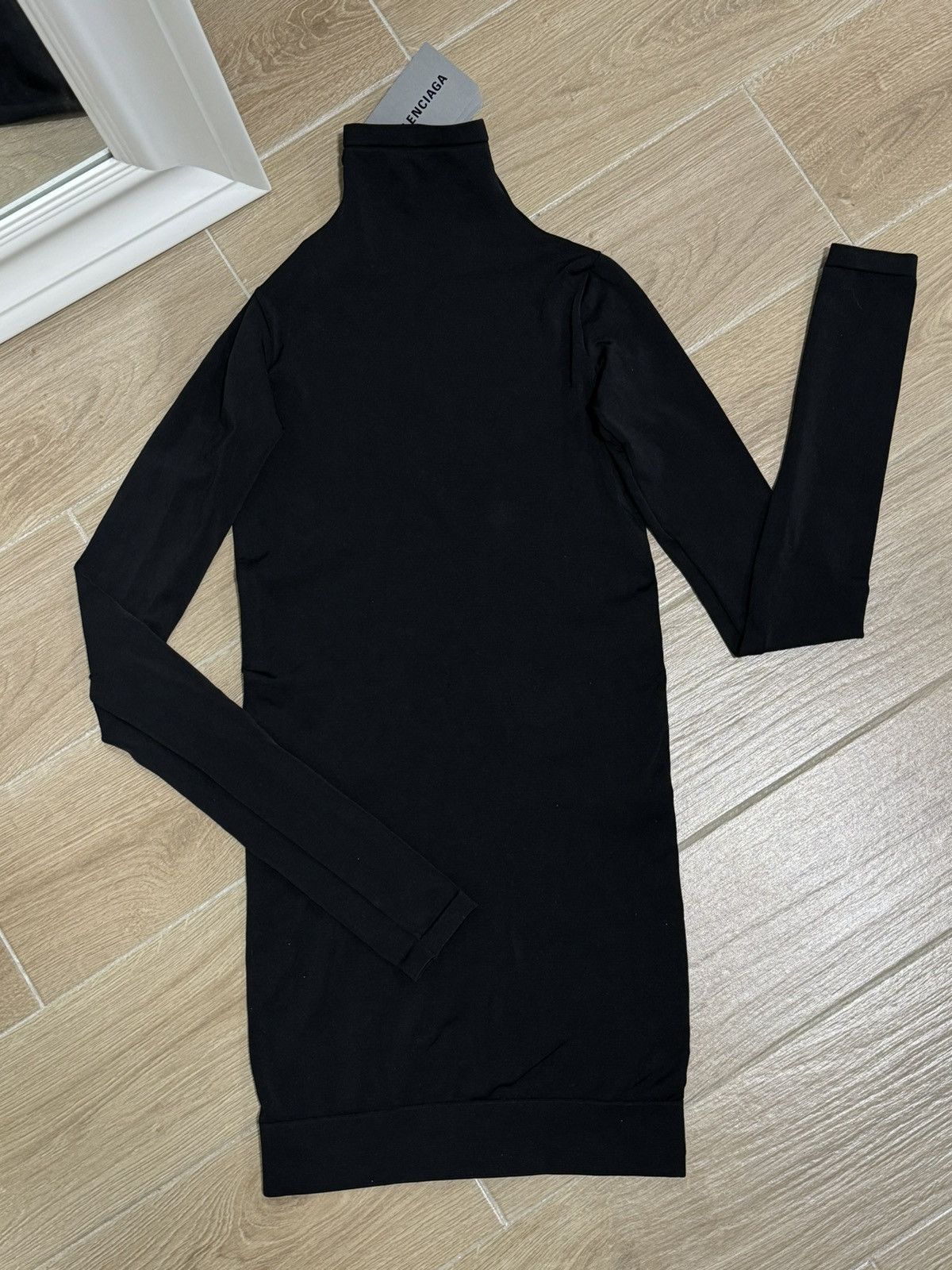 Balenciaga Women’s Balenciaga Long Sleeve Black Mini Dress Size L / US 10 / IT 46 - 1 Thumbnail